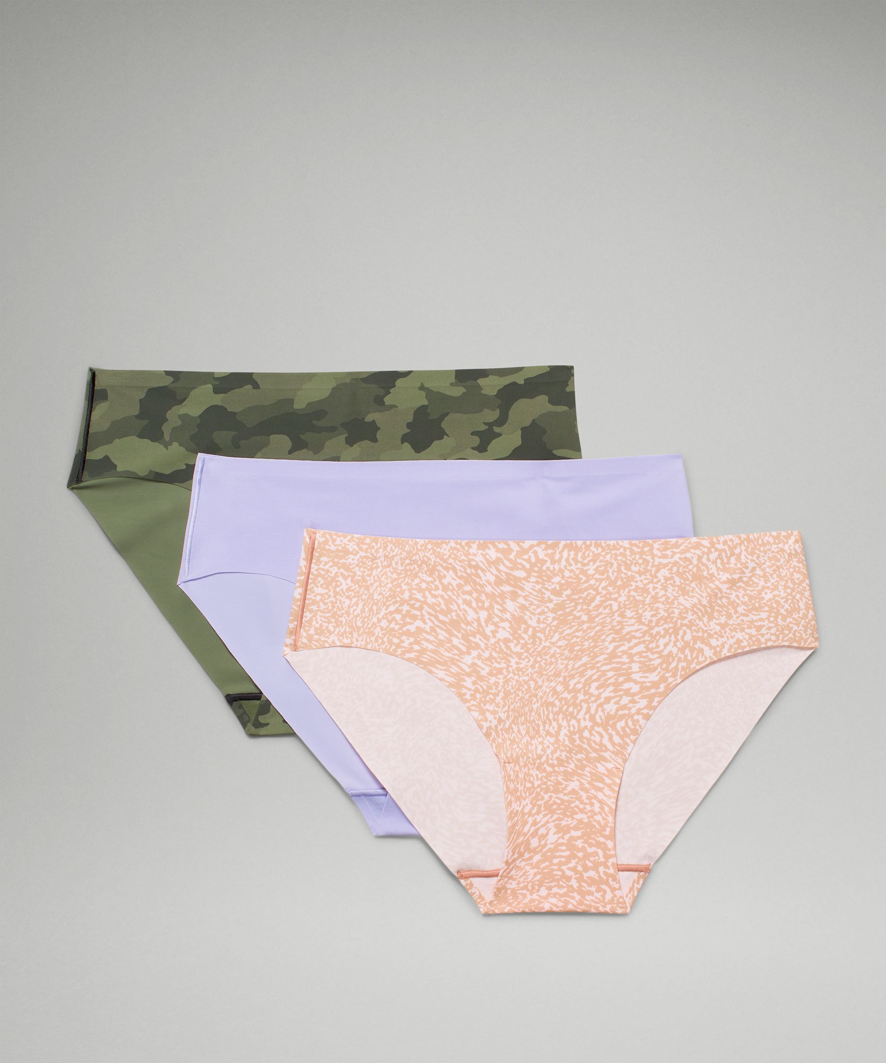 lululemon athletica, Intimates & Sleepwear, Lululemon Invisiwear Mid Rise  Bikini Underwear 3 Pack Black Pink Mist Medium Nwt