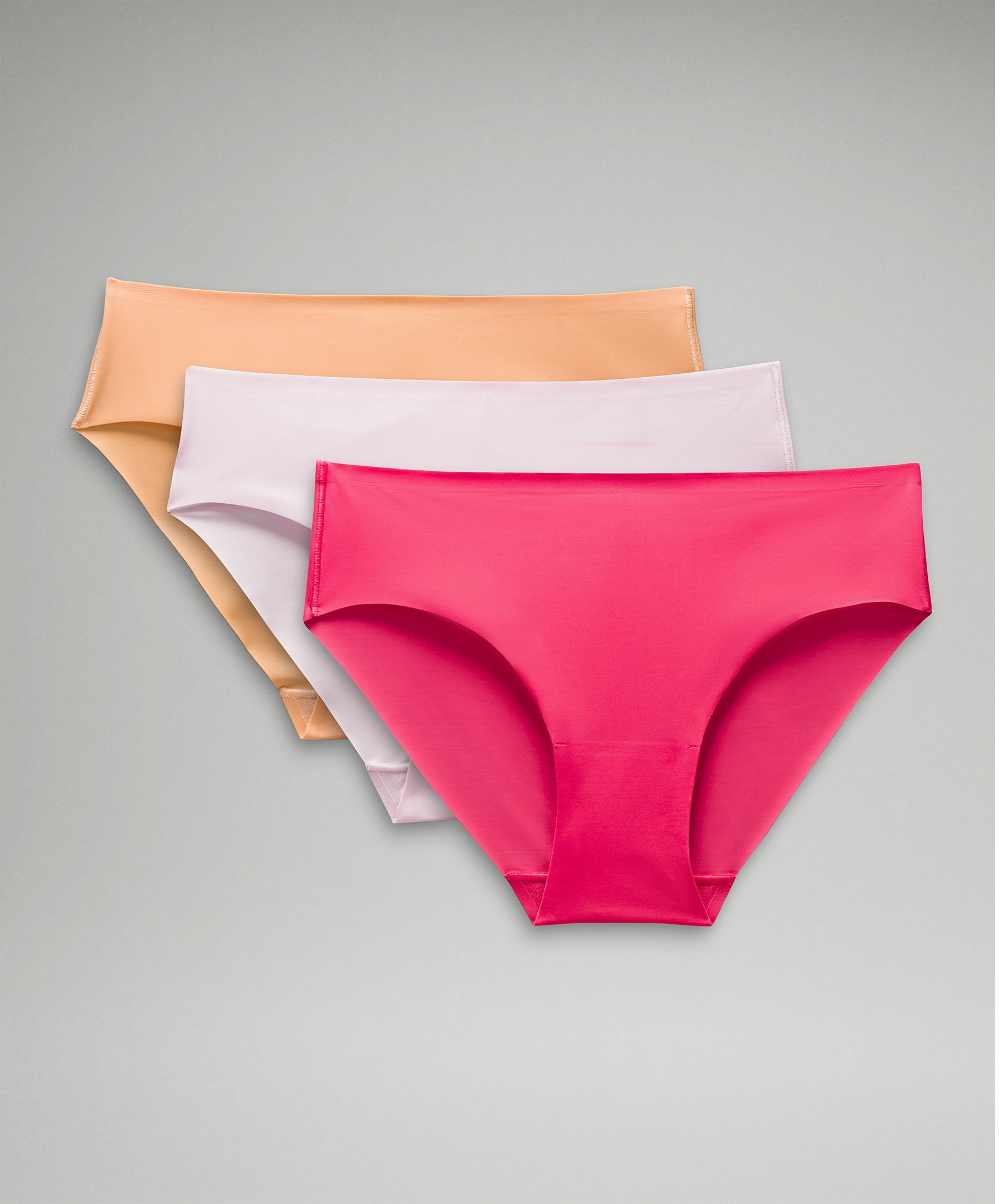 Lululemon Invisiwear Mid-rise Bikini Underwear 3 Pack In Double Dimension  Starlight Black/butter Pink/black