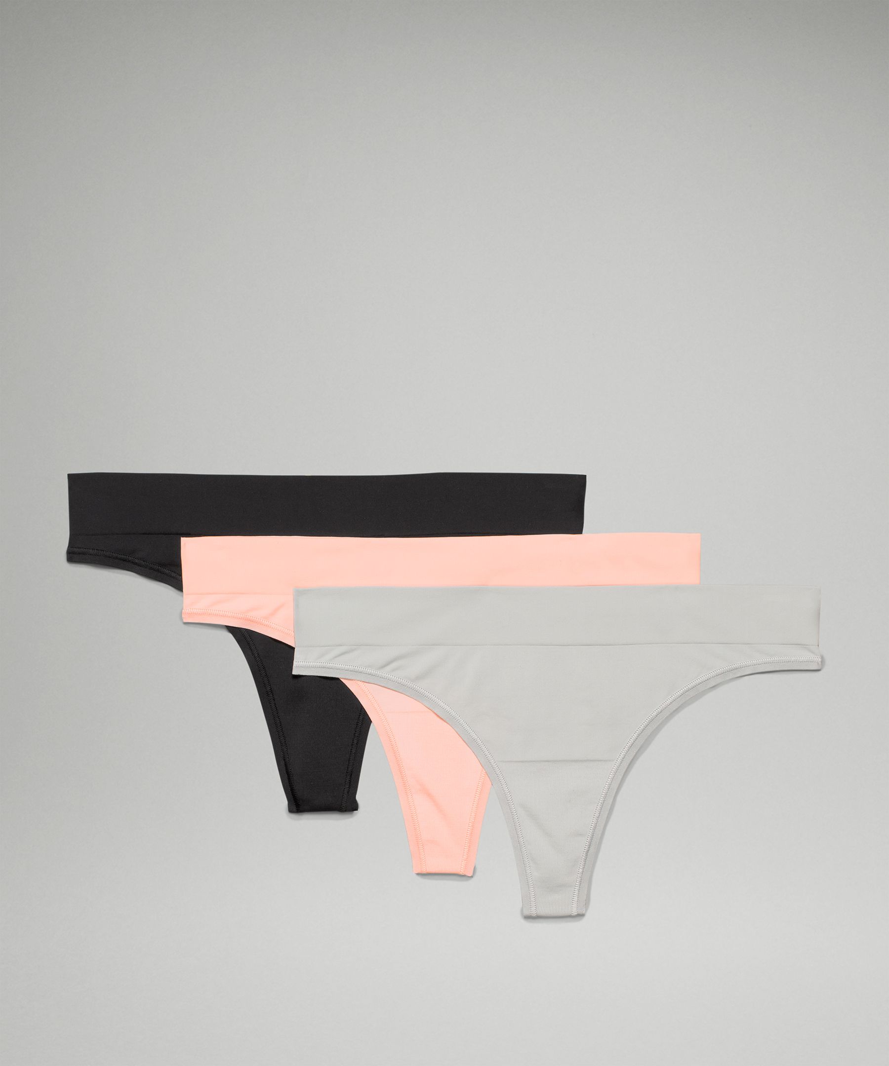 Lululemon Invisiwear Mid-Rise Thong Underwear *3 Pack - Big Apple