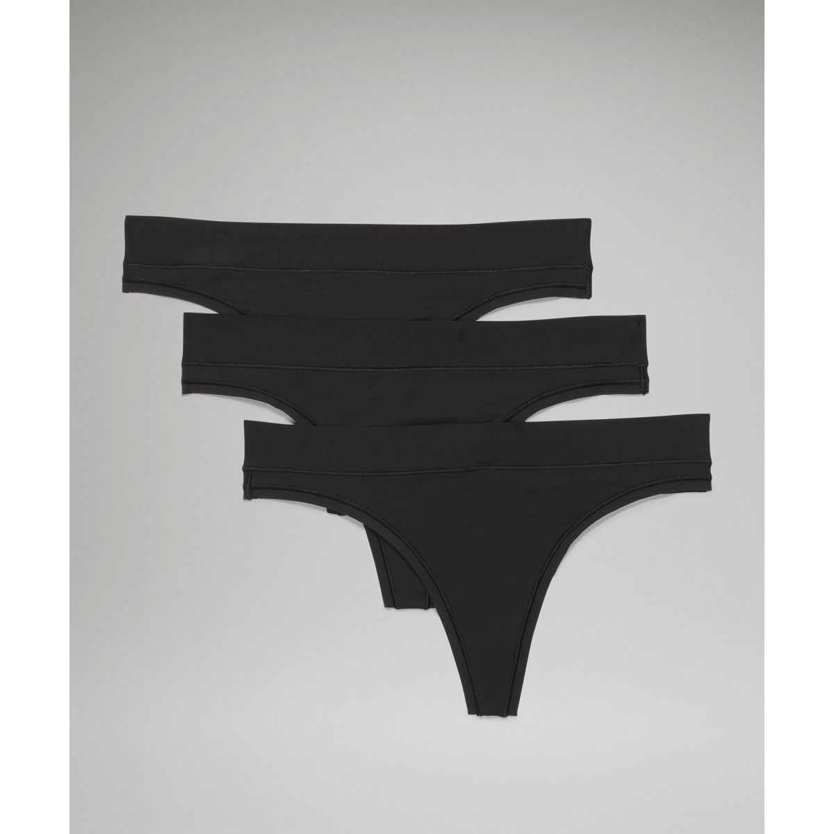 UnderEase Mid-Rise Thong Underwear 3 Pack