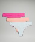 UnderEase Mid-Rise Thong Underwear 3 Pack
