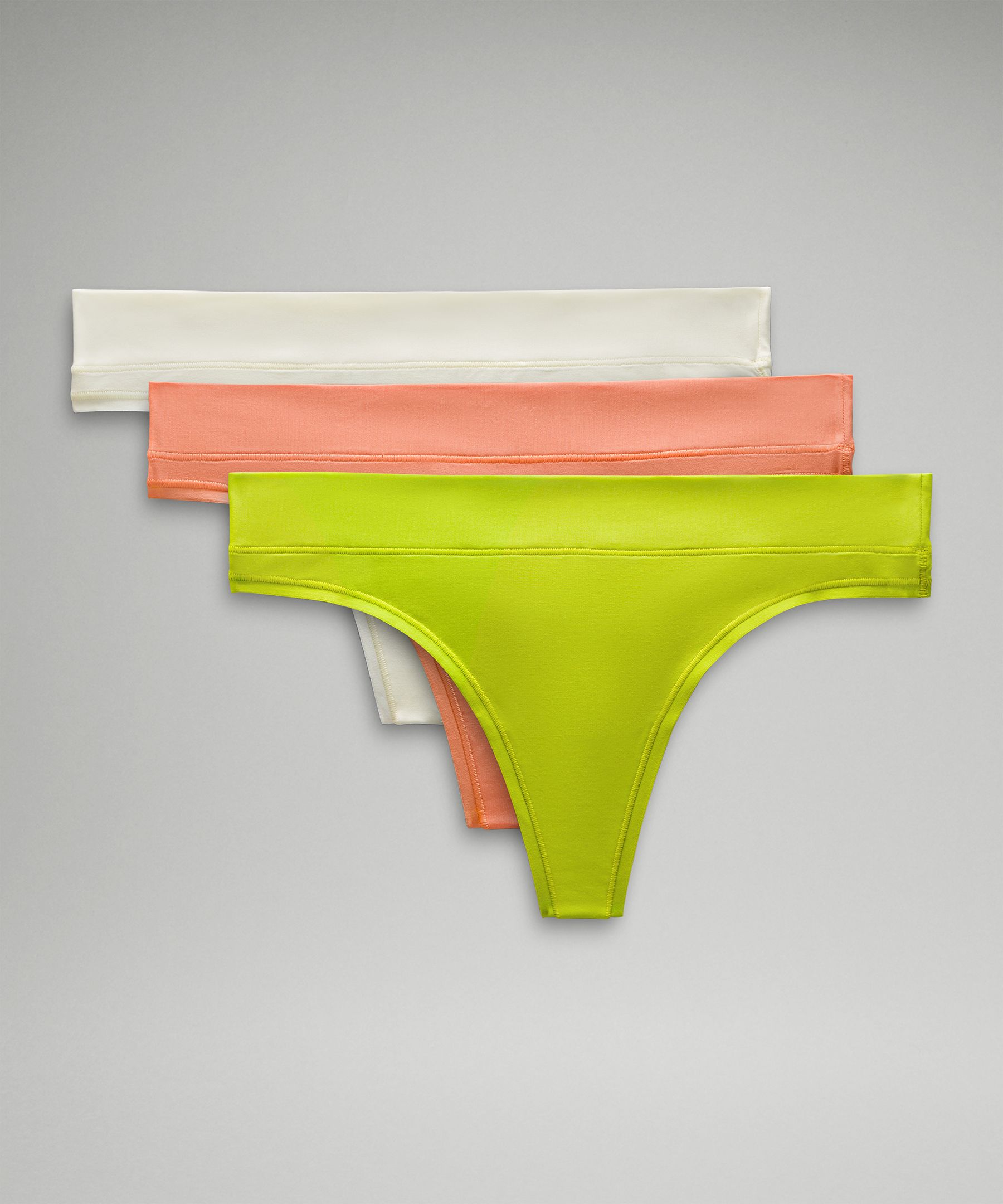 Lululemon athletica Wundermost Ultra-Soft Nulu Dipped-Waist Thong Underwear  *3 Pack, Women's