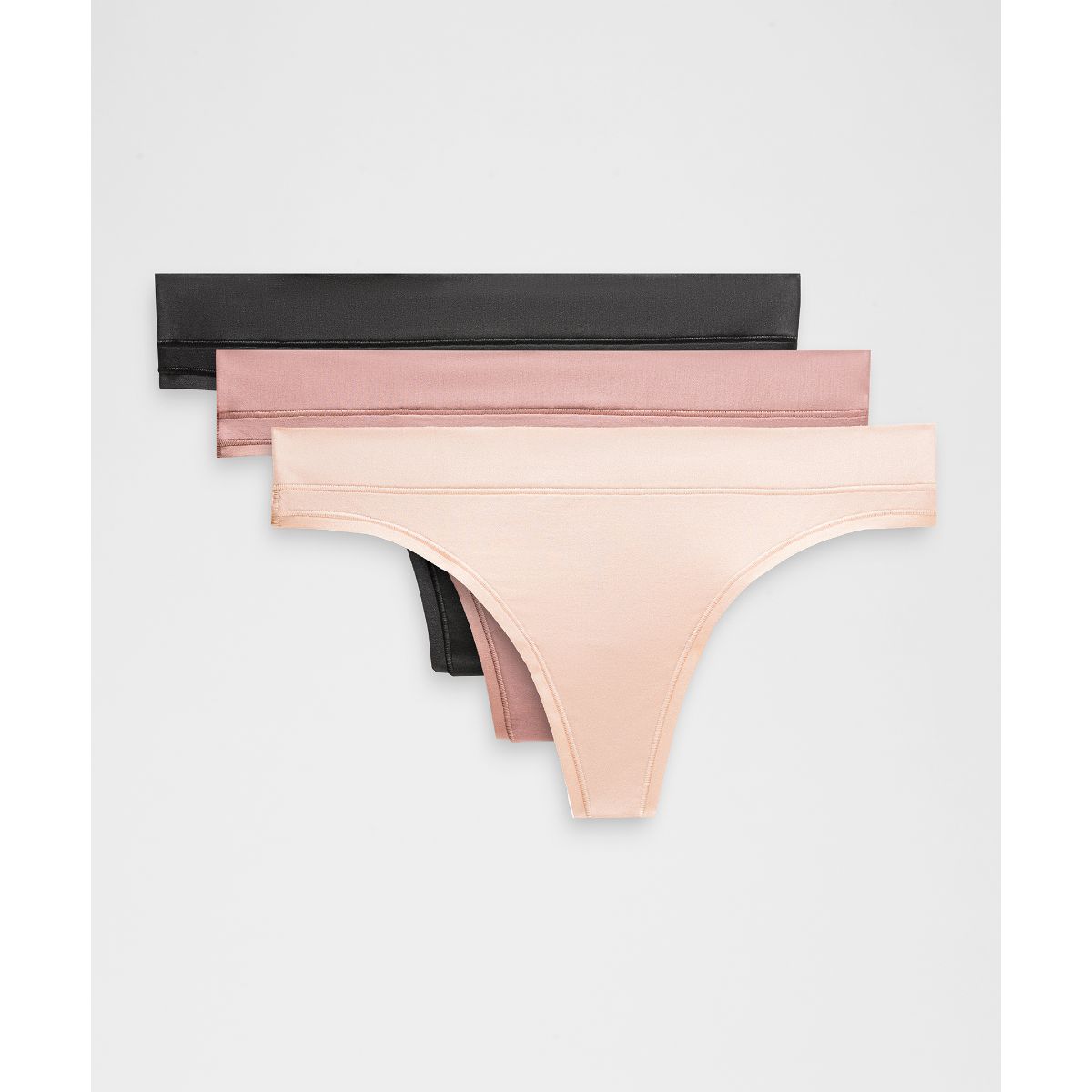 UnderEase Mid-Rise Thong Underwear 3 Pack