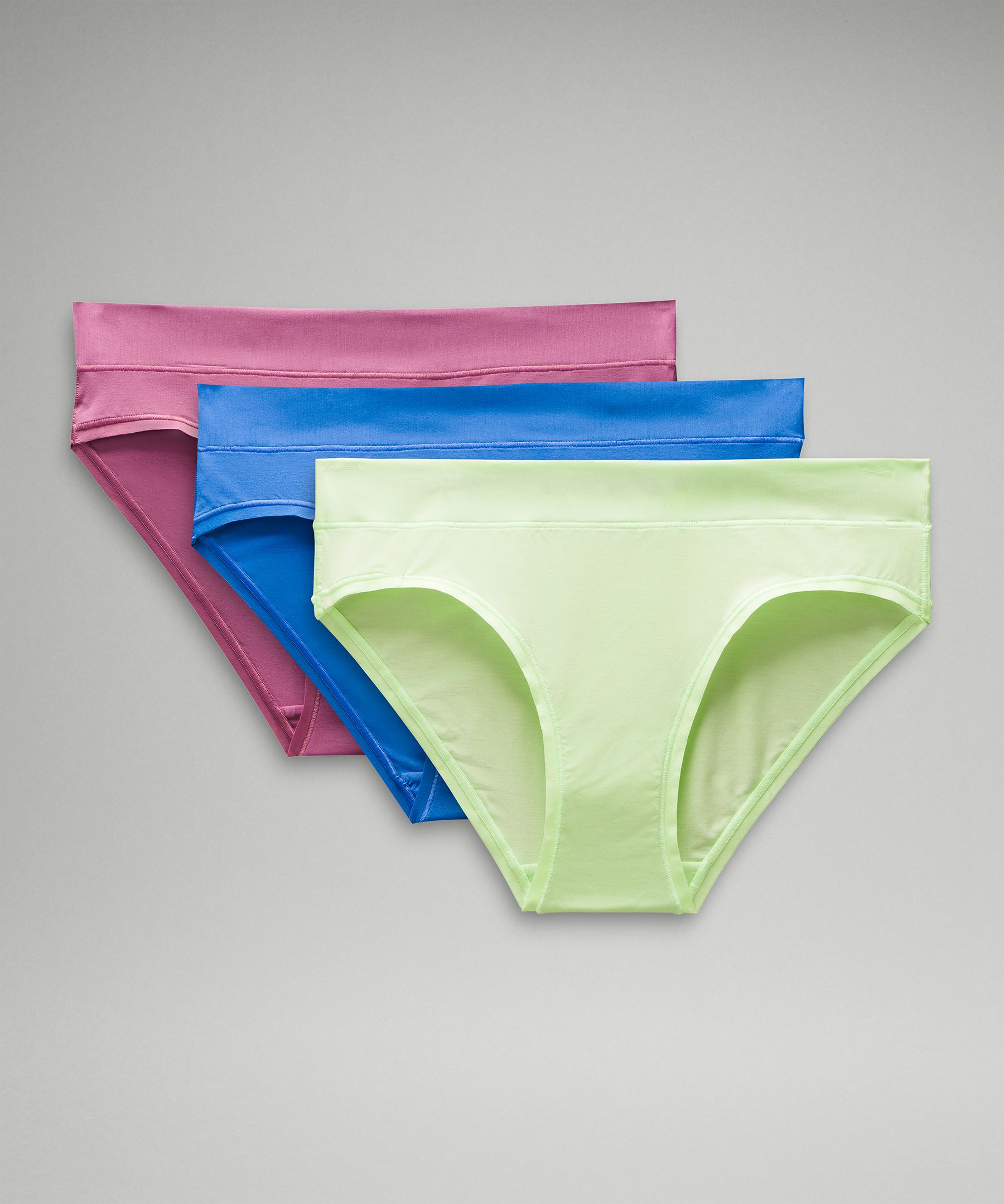 Lululemon UnderEase Mid-Rise Cheeky Bikini Underwear 3 Pack