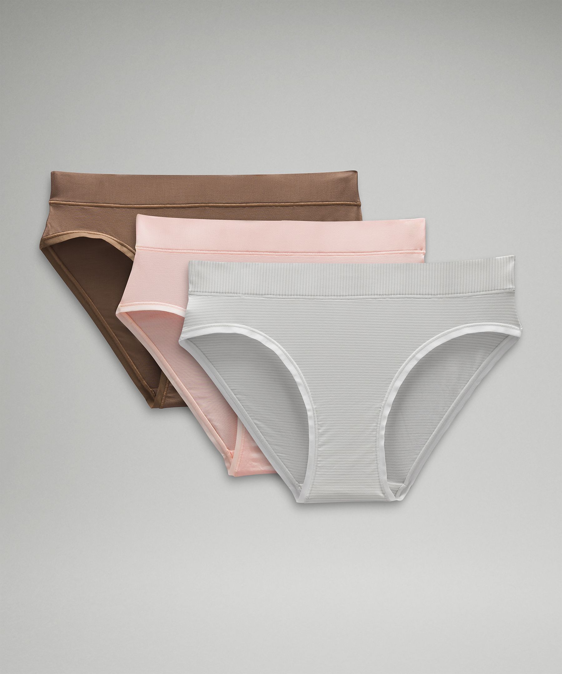 Shop Lululemon Underease Mid-rise Bikini Underwear 3 Pack