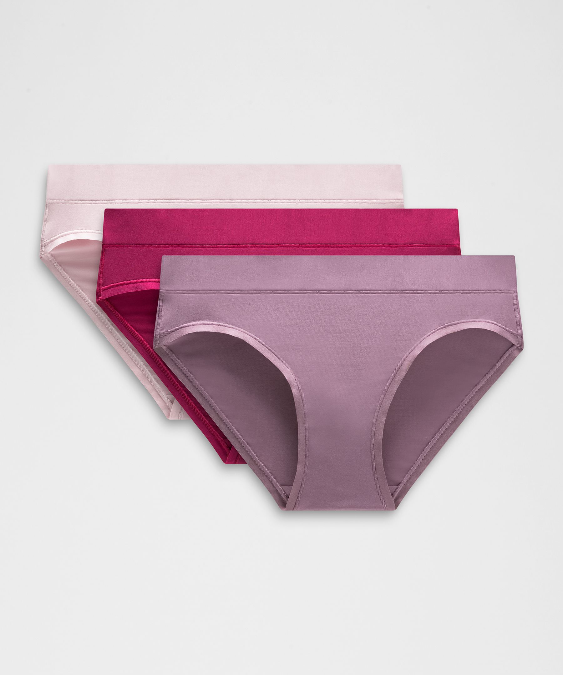 UnderEase Mid-Rise Bikini Underwear 3 Pack