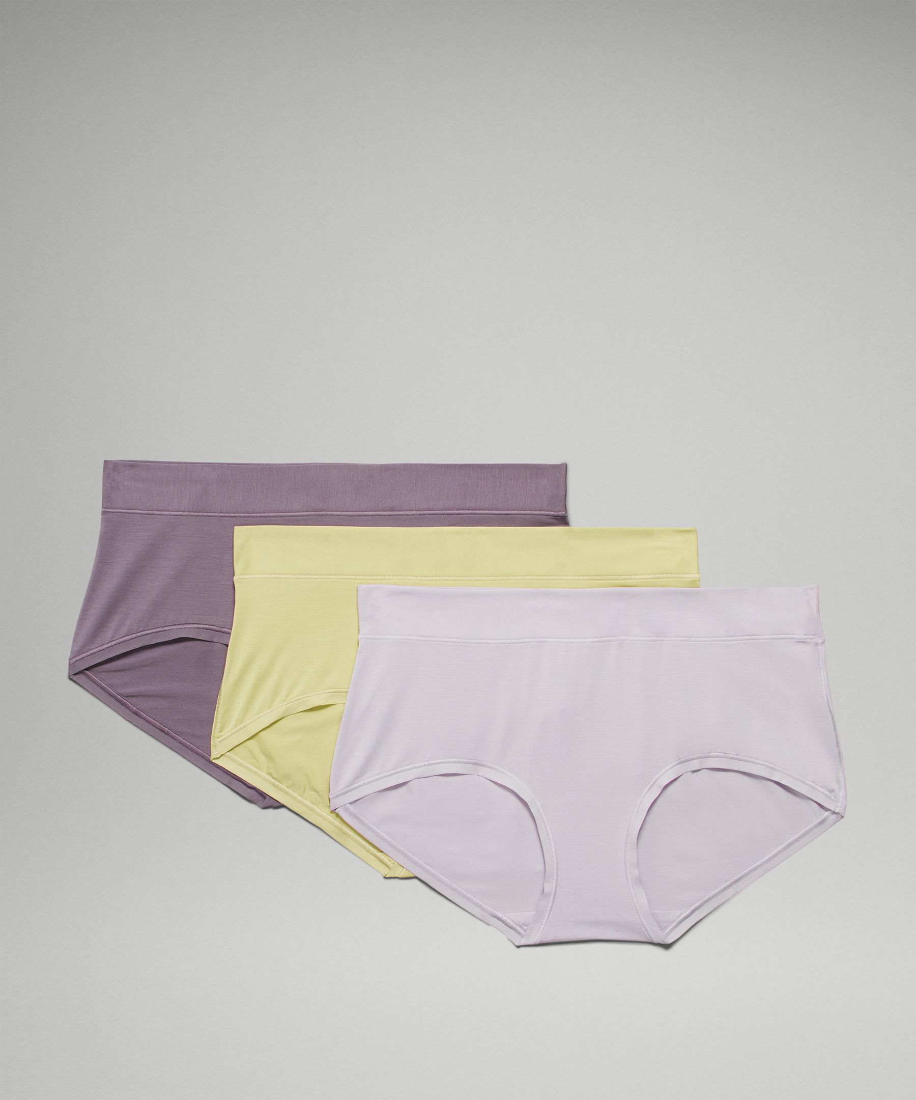 Lululemon Underease Midrise Boyshort Underwear 3 Pack In Chrome/dusky Lavender/dew Green ModeSens