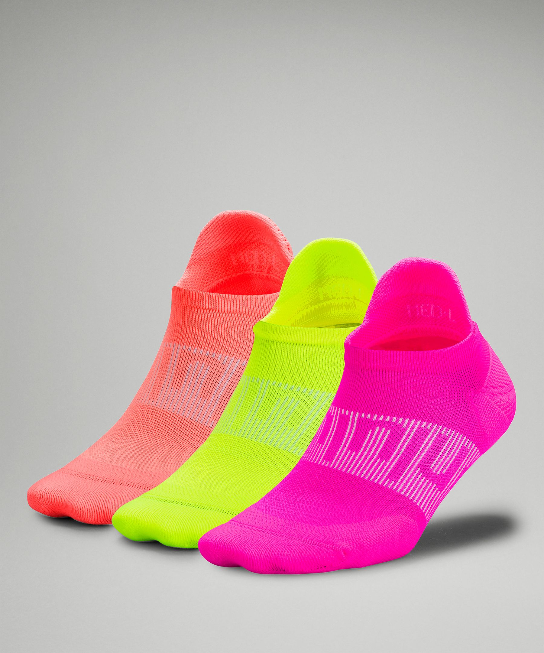 Lululemon Power Stride Tab Socks 3 Pack In Highlight Pink/highlight Yellow/sunset