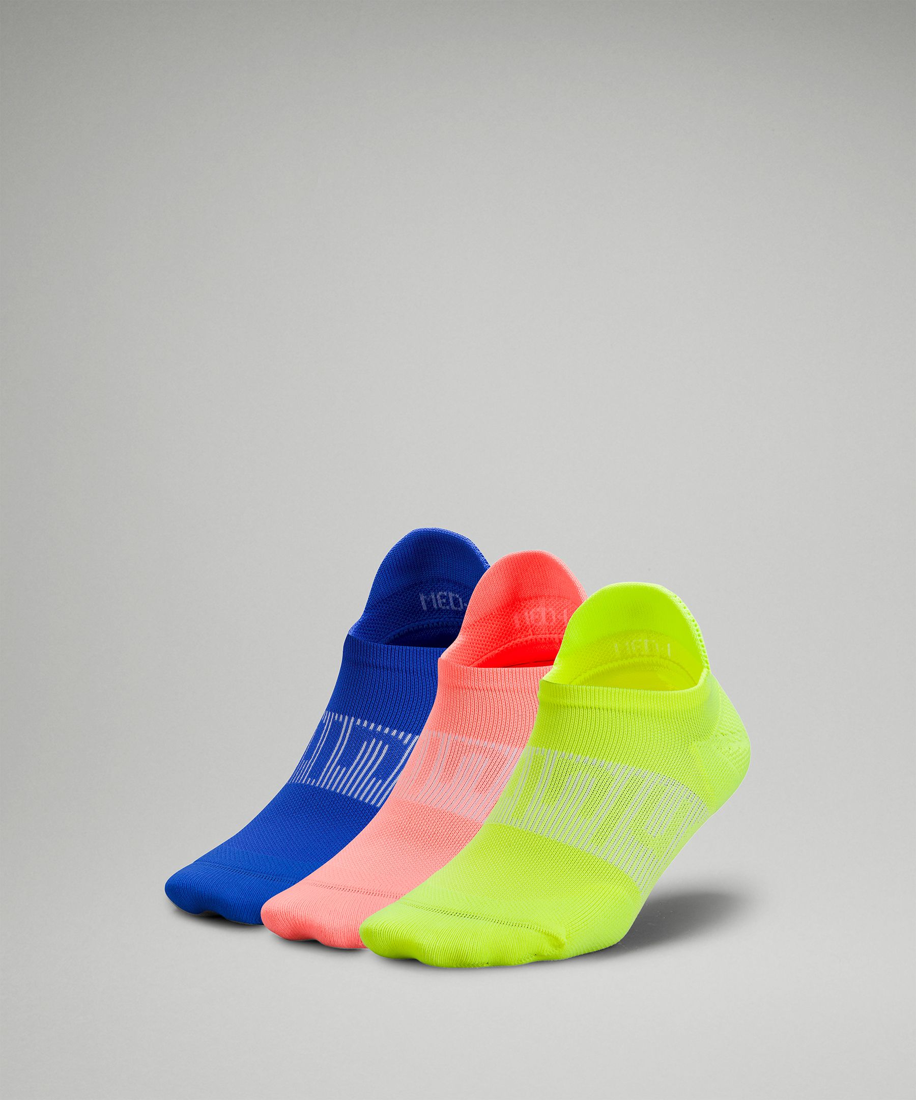 Lululemon Power Stride Ankle Socks 3 Pack In Highlight Yellow/sunset/blazer Blue