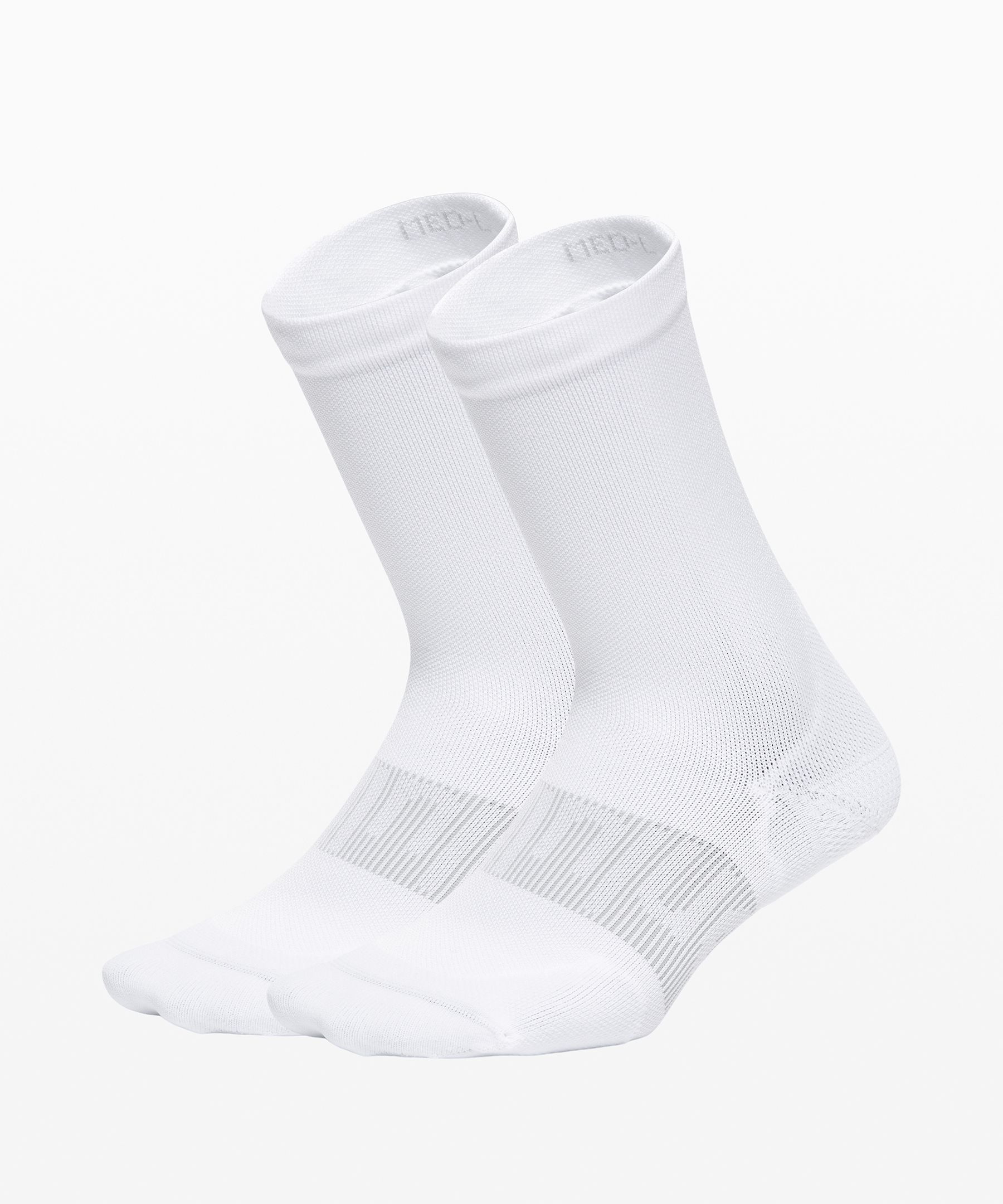 Lululemon Power Stride Crew Socks 2 Pack In White