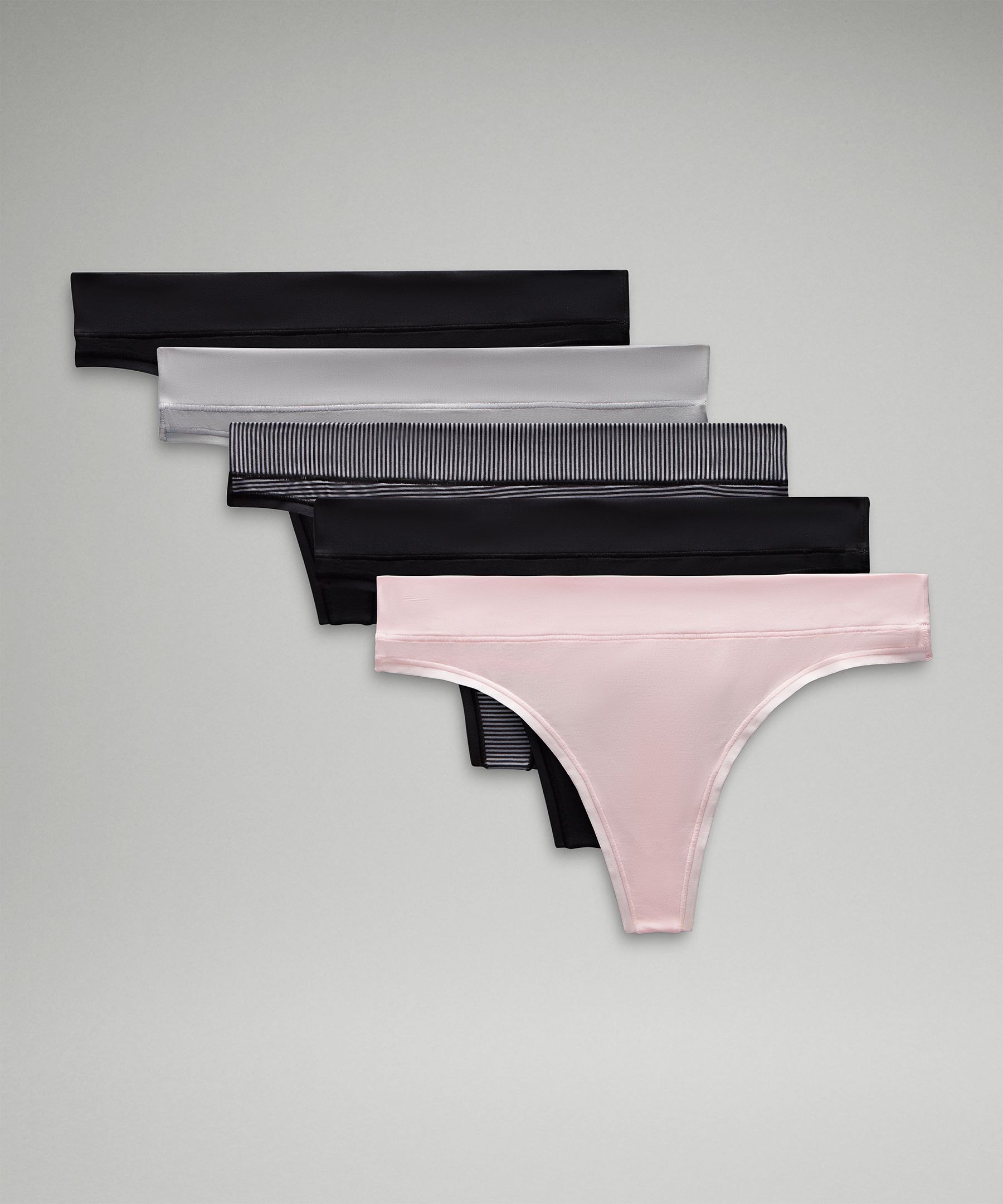 UnderEase Mid-Rise Thong Underwear *5 Pack | Women's