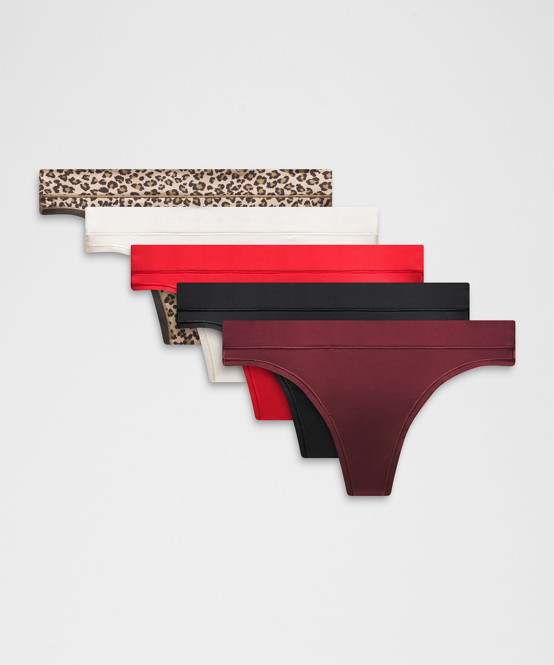 UnderEase Mid-Rise Thong Underwear *5 Pack