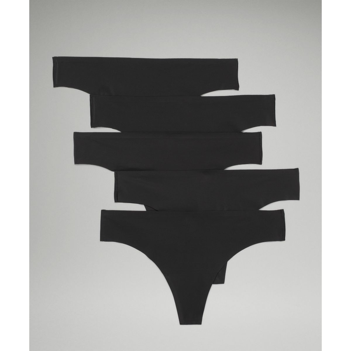 InvisiWear Mid-Rise Thong Underwear 5 Pack