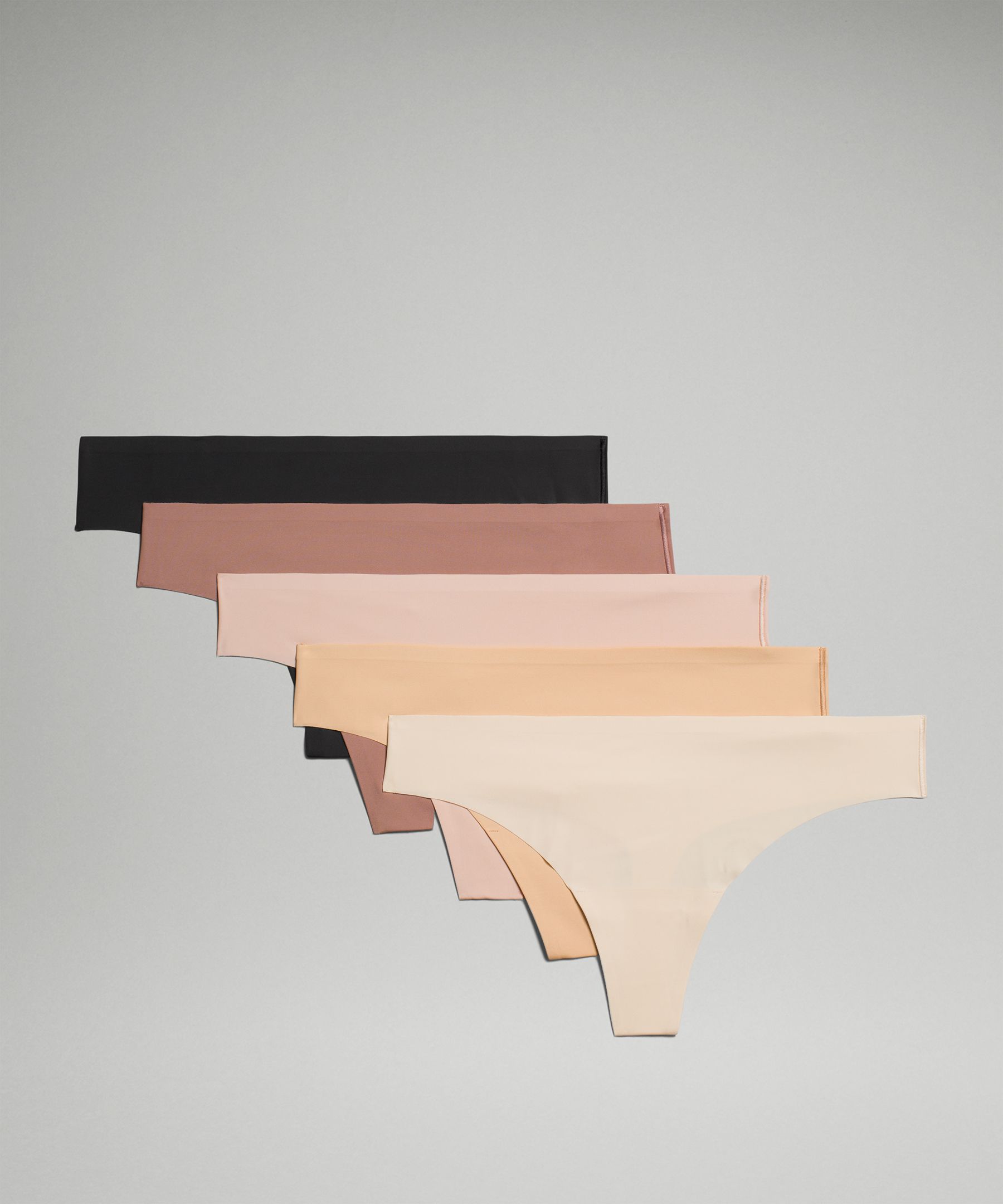 Lululemon Invisiwear Mid-rise Thong Underwear 5 Pack