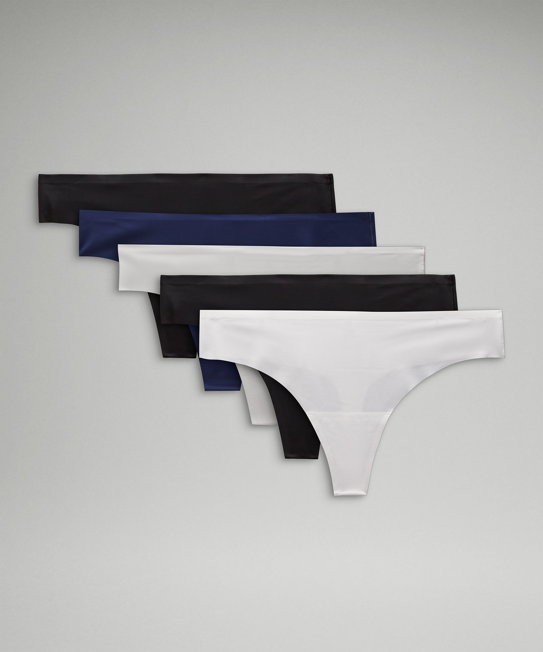 Lululemon Invisiwear Mid-rise Thong Underwear 5 Pack