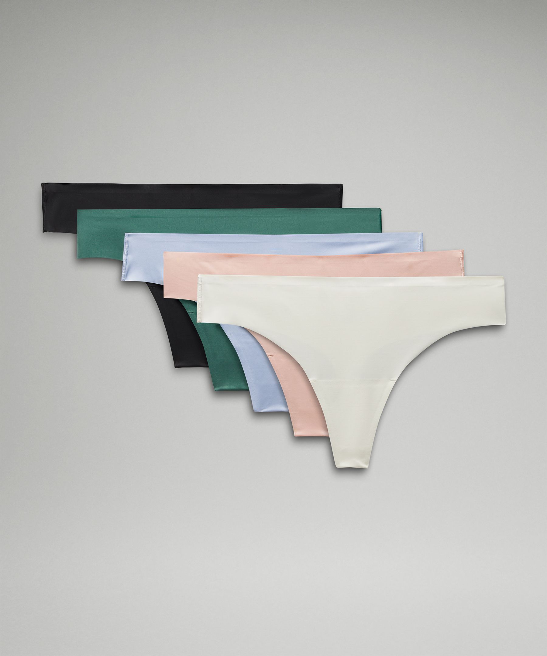 Lululemon Invisiwear Mid-rise Thong Underwear 5 Pack