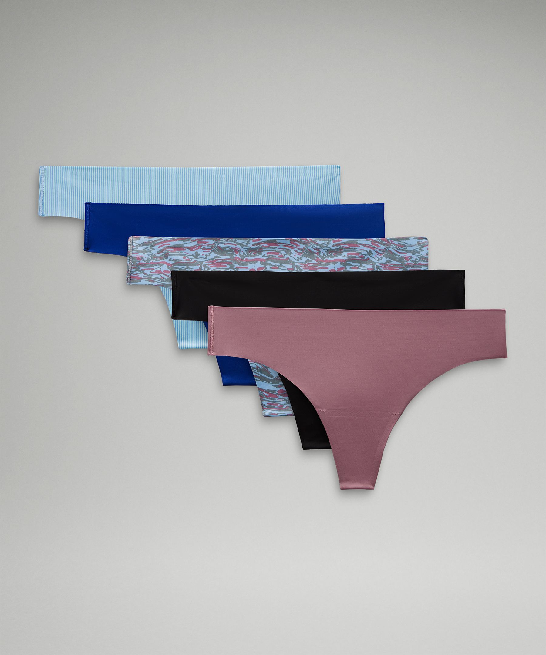 Lululemon Nulu Mesh Logo Dipped-waist Thong Underwear - Storm Teal