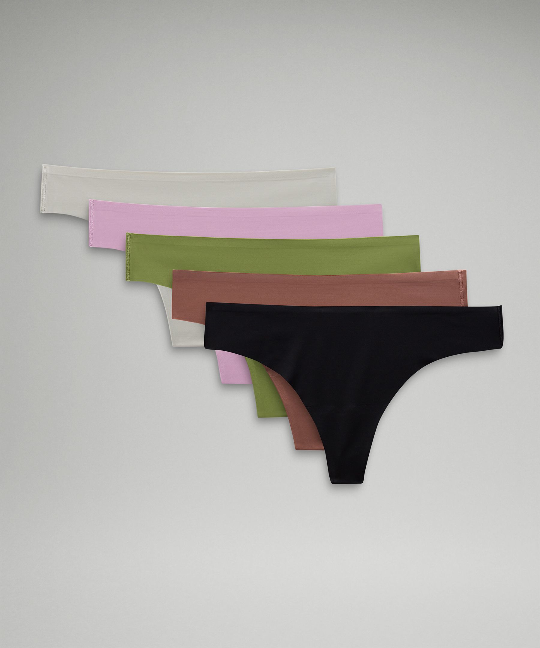 Shop Lululemon Invisiwear Mid-rise Thong Underwear 5 Pack