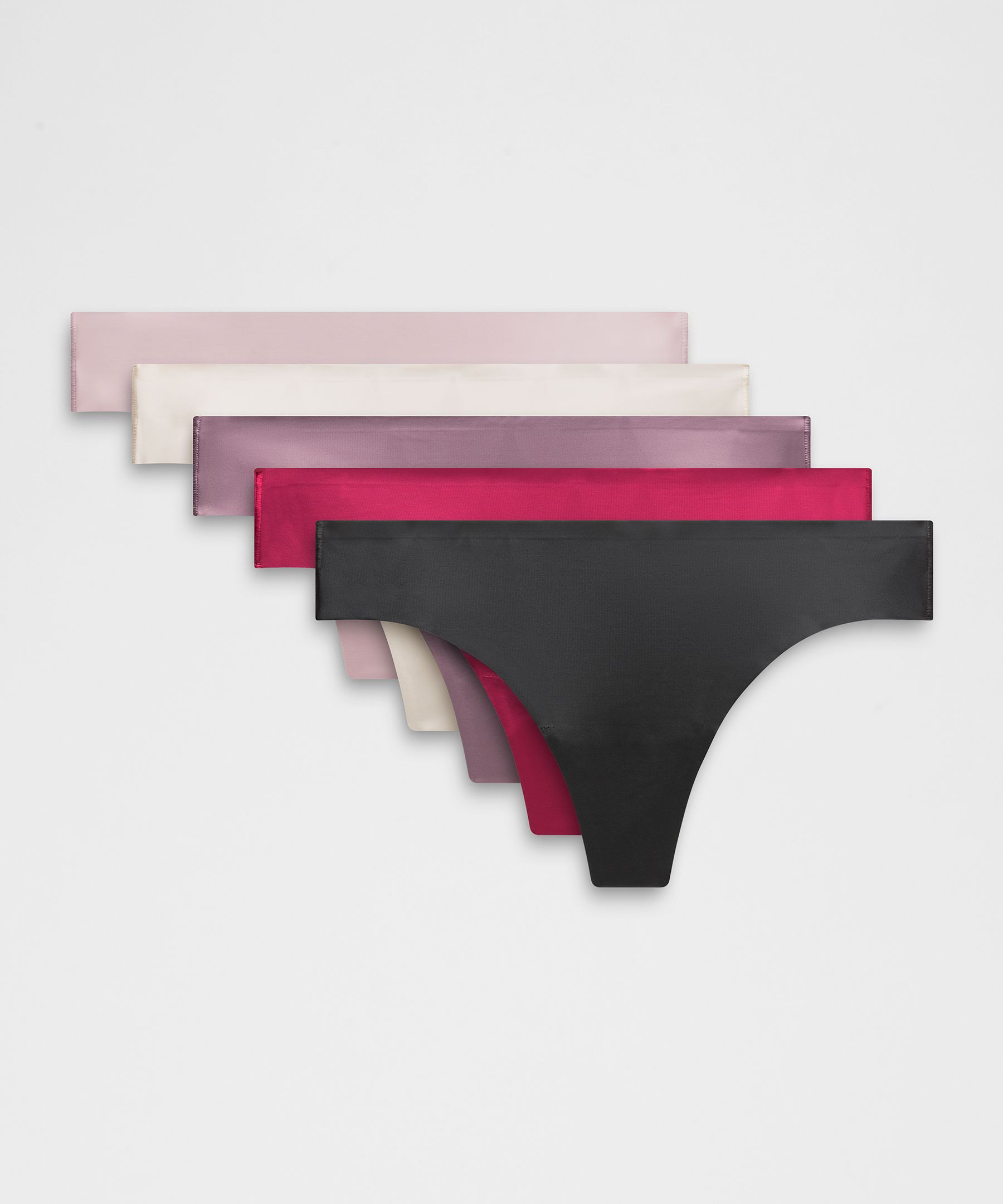 Lululemon Invisiwear Mid-rise Thong Underwear 5 Pack