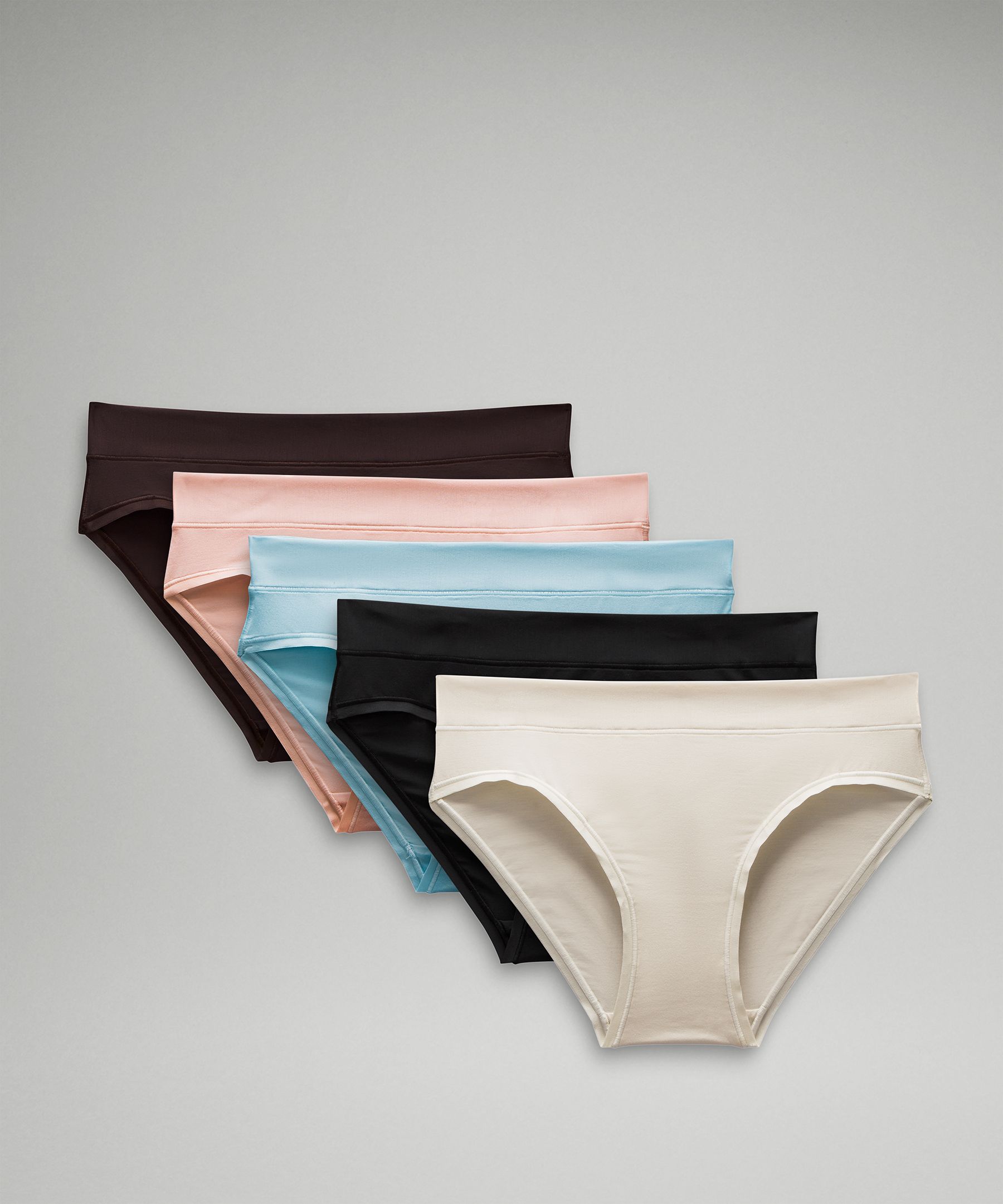 Lululemon InvisiWear Mid-Rise Thong Underwear 5 Pack - Black