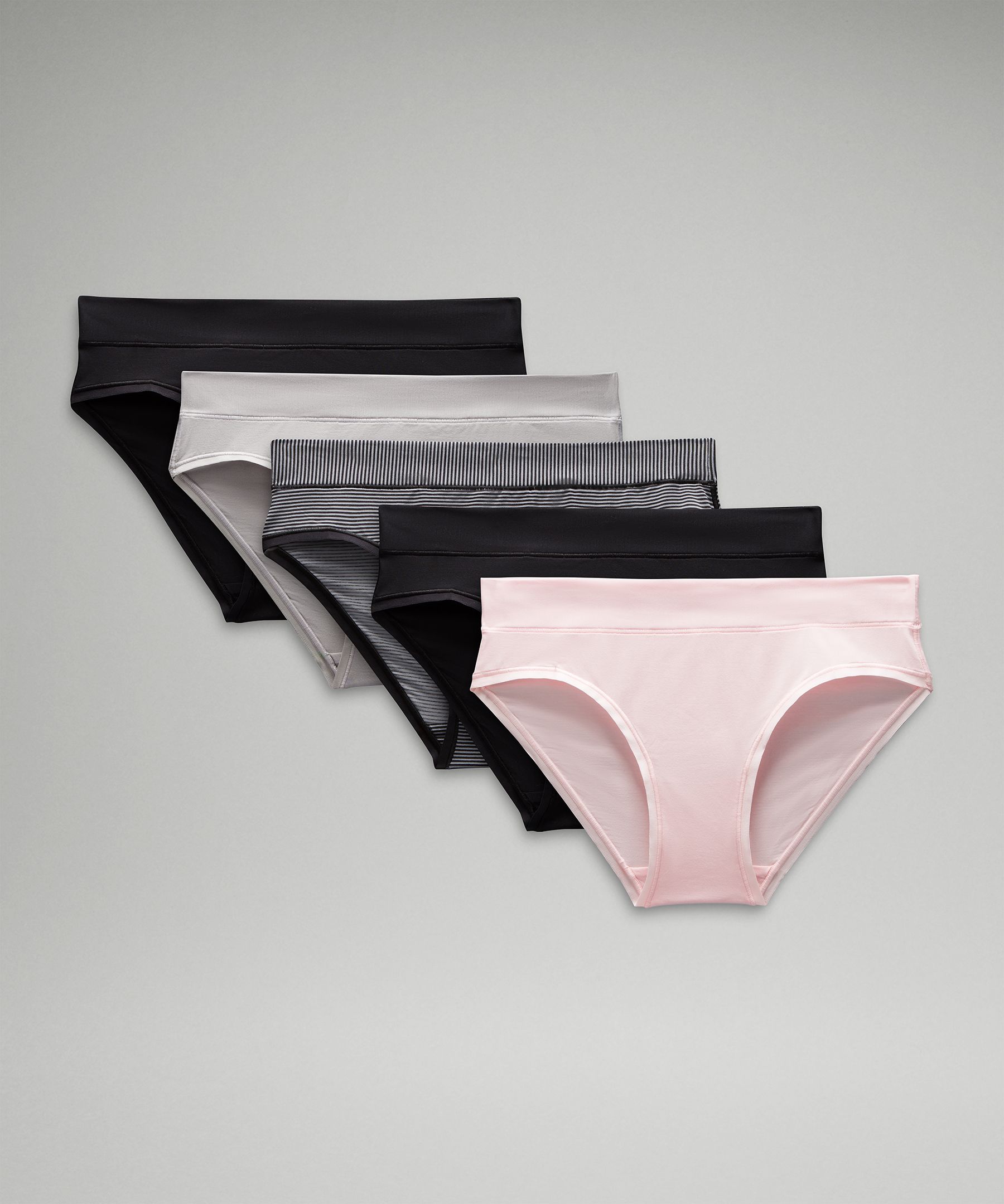 Lululemon UnderEase Mid Rise Cheeky Bikini Underwear 3 Pack - Heritage 365  Camo Mini Pecan Tan Multi / Pink Mist / Black - lulu fanatics