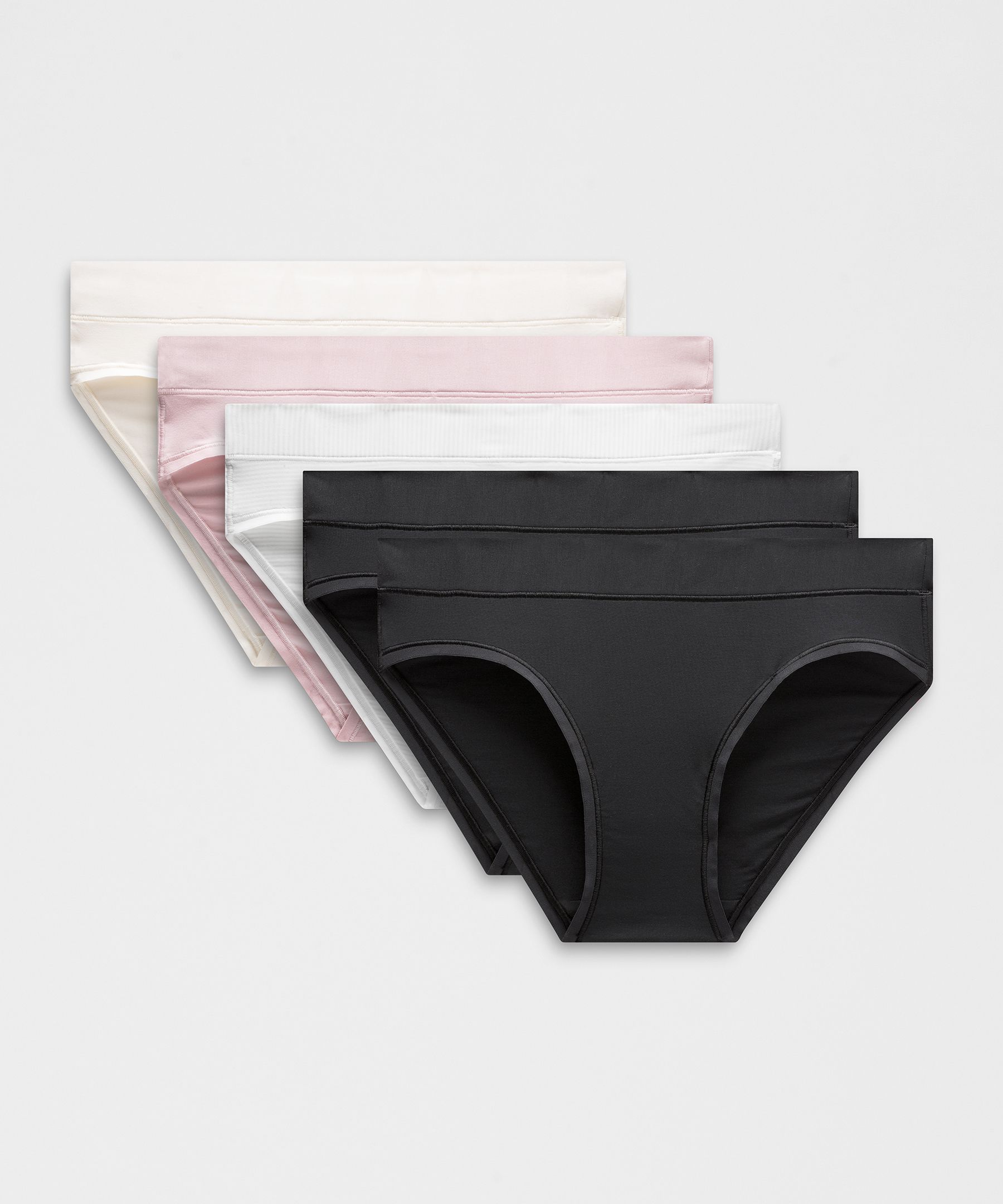 UnderEase Mid-Rise Bikini Underwear 5 Pack