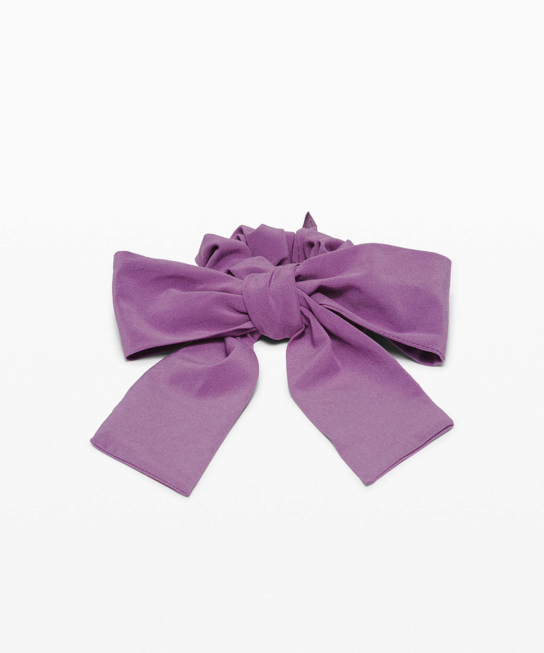 Lululemon Uplifting Scrunchie *big Bow In Purple