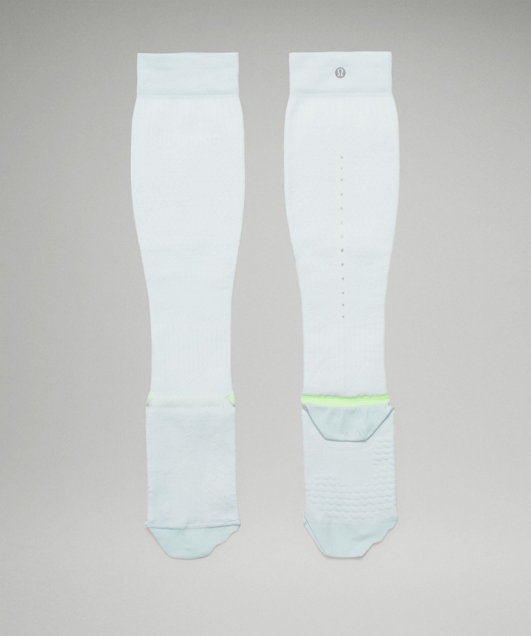 Lululemon Micropillow Compression Knee-high Running Socks Light Cushioning In Sheer Blue