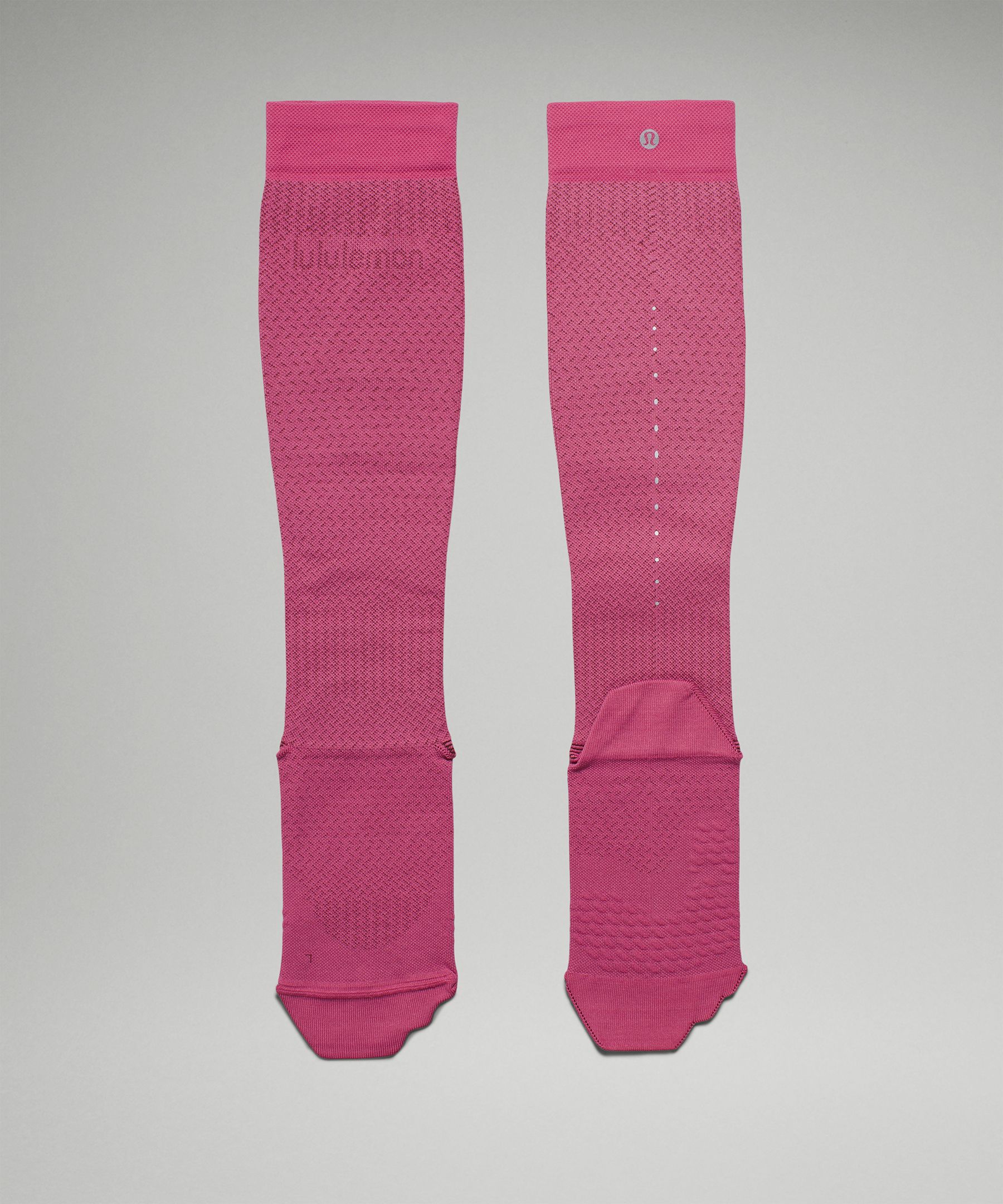 Lululemon Seawheeze Micropillow Compression Run Socks Knee High In Pink Lychee