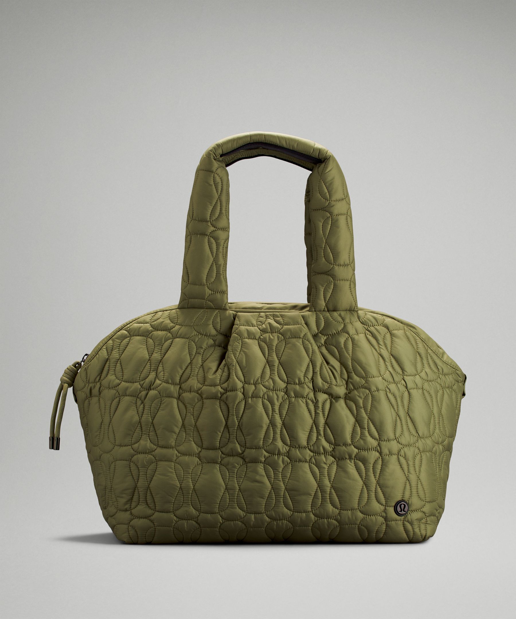 Lululemon Quilted Embrace Tote Bag 20l In Bronze Green