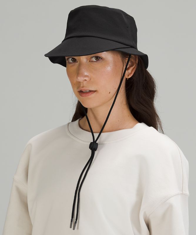 Women's Wide-Brim Bucket Hat with Strap *Online Only