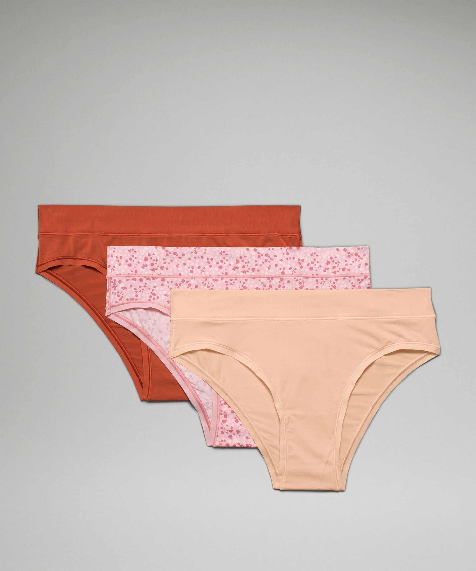 Lululemon Underease Mid-rise Cheeky Bikini Underwear 3 Pack In Double  Dimension Starlight Black/butter Pink/black