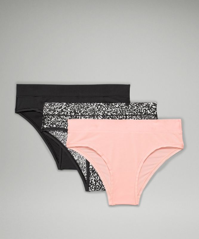UnderEase Mid-Rise Cheeky Bikini Underwear 3 Pack