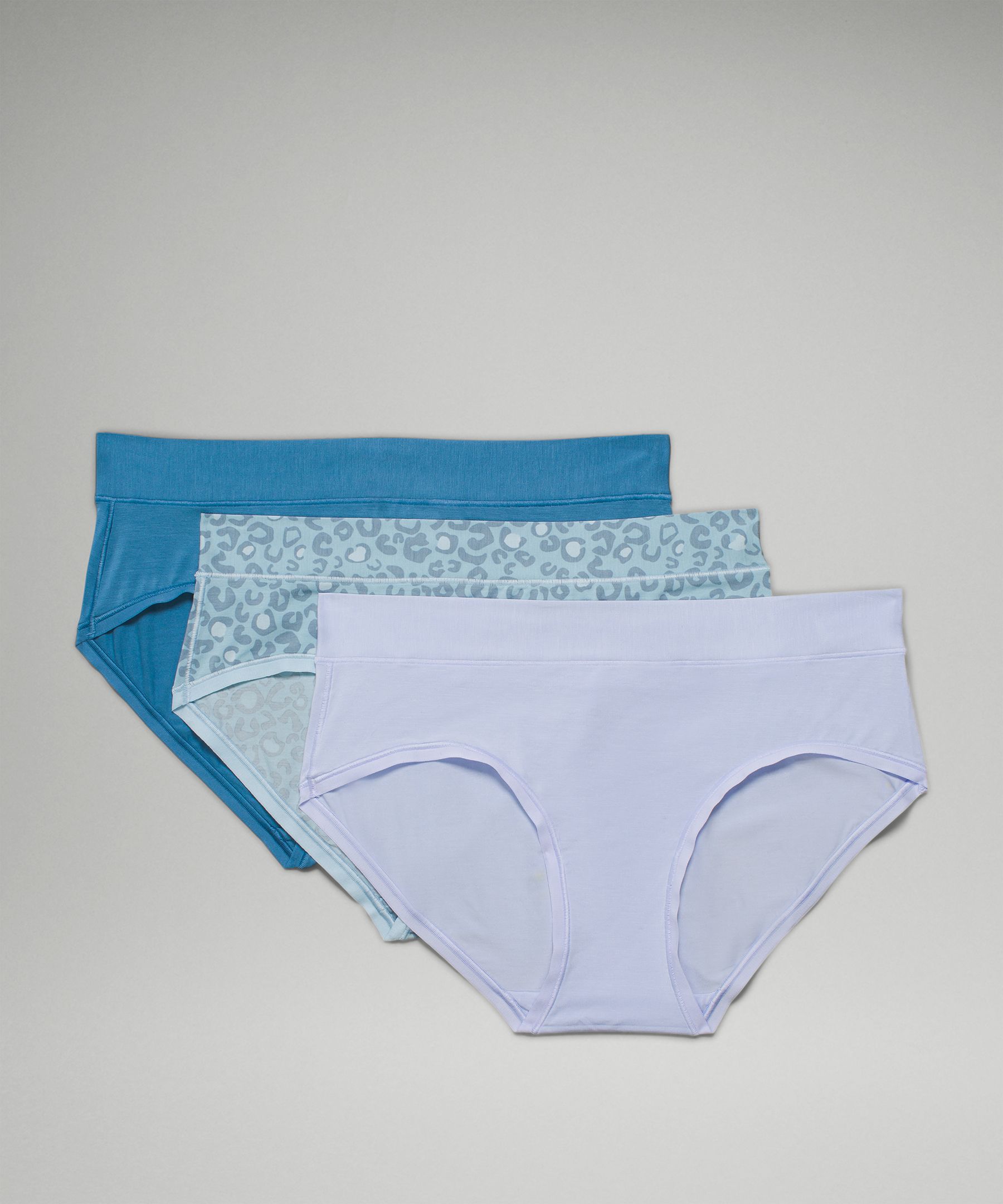 Lululemon Seamless Mid-Rise Bikini Underwear 3 Pack - Pastel Blue