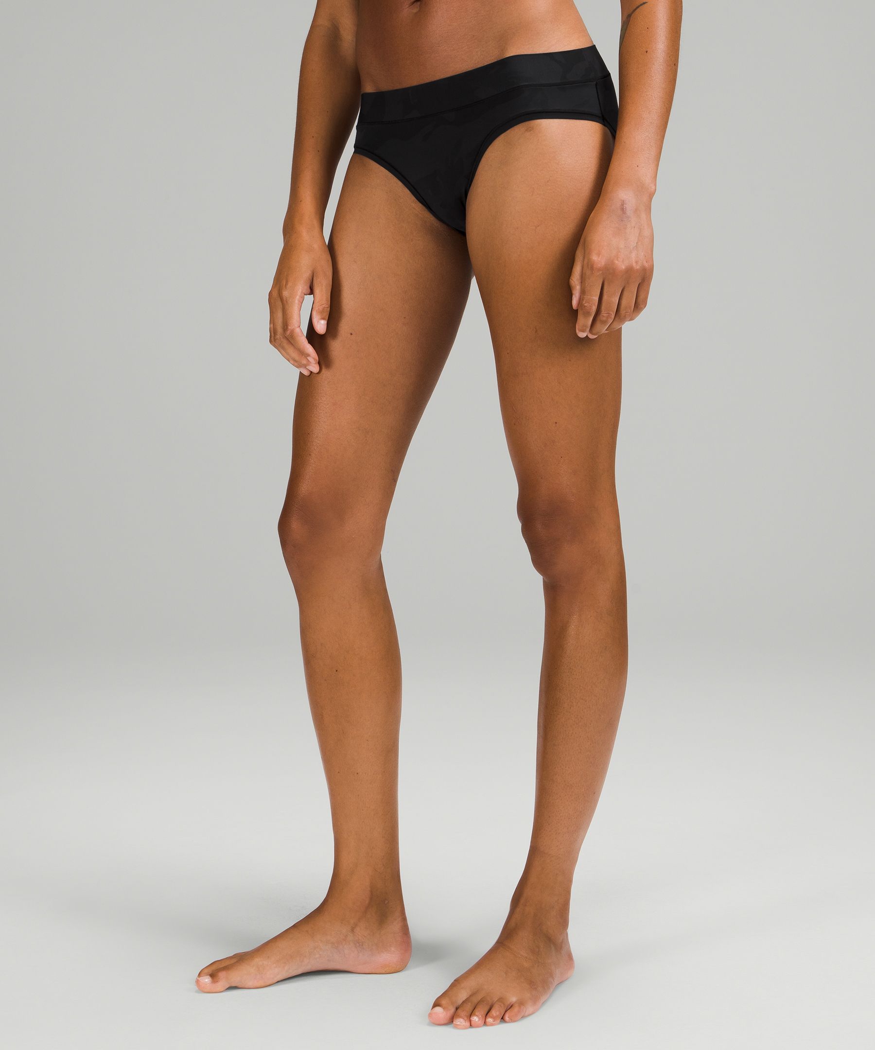 Lululemon Underease Mid-rise Bikini Underwear In Incognito Camo Grey