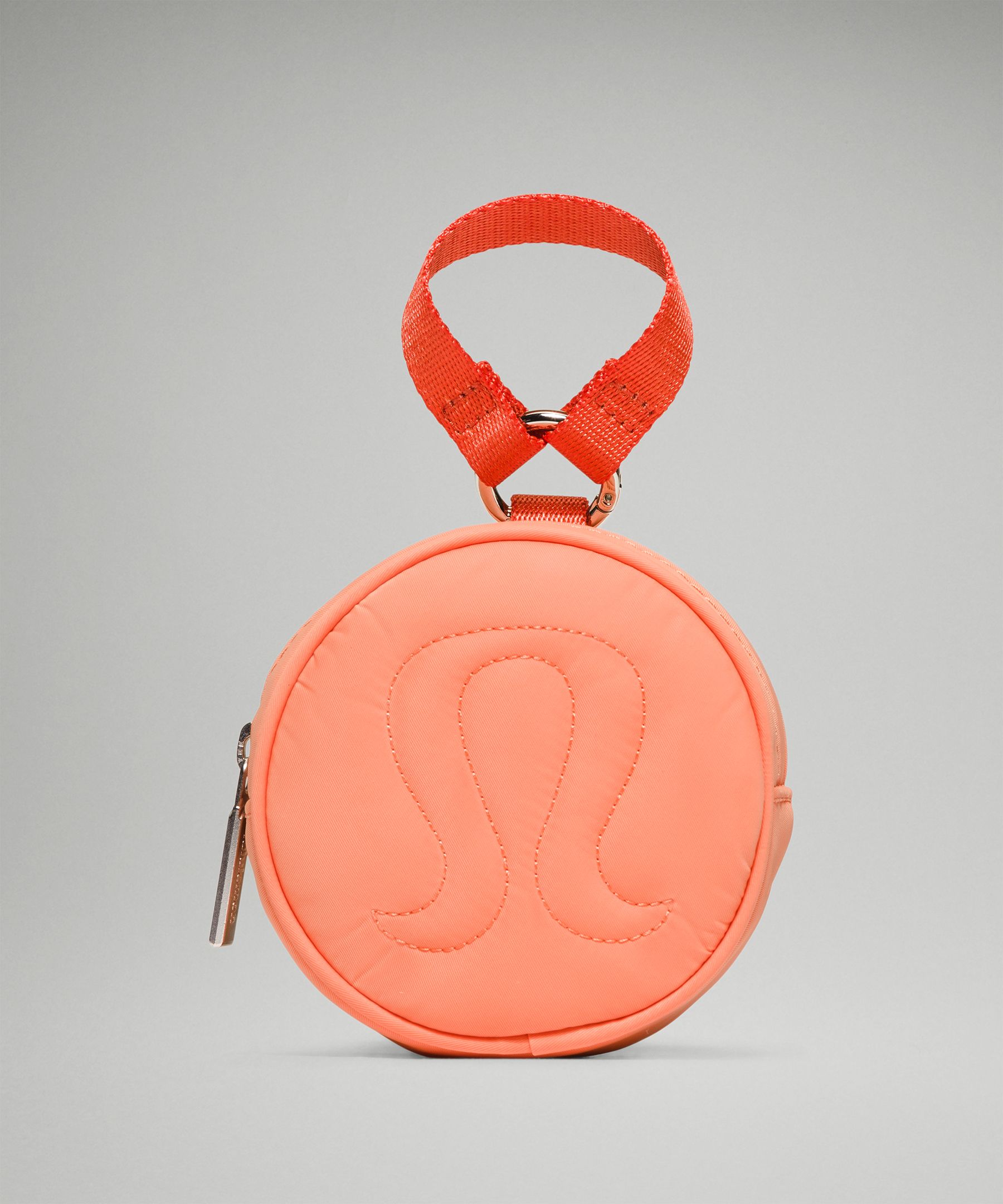 Lululemon Logo Pouch In Golden Apricot/warm Coral