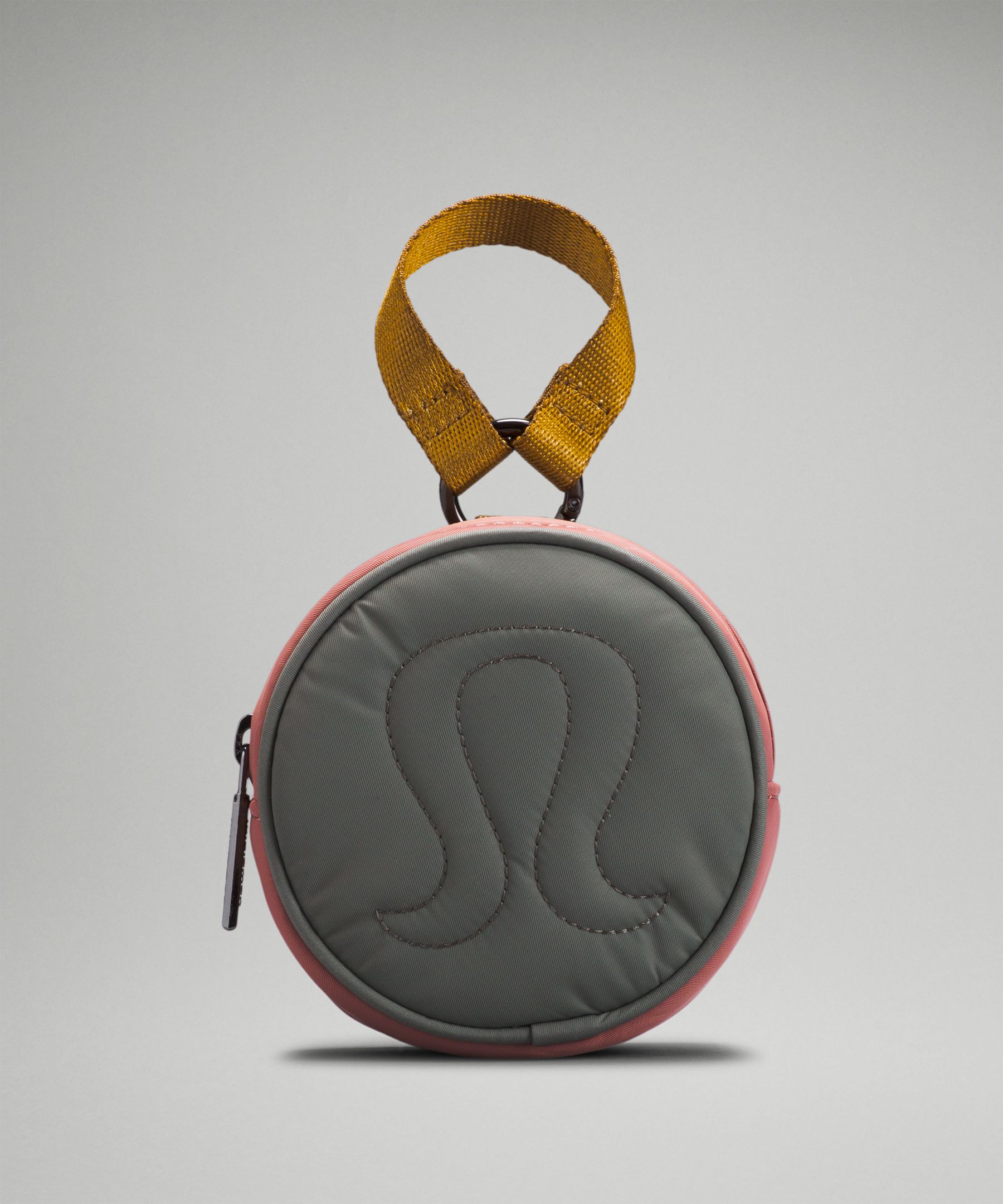 Lululemon Logo Pouch In Grey Sage/gold Spice/spiced Chai