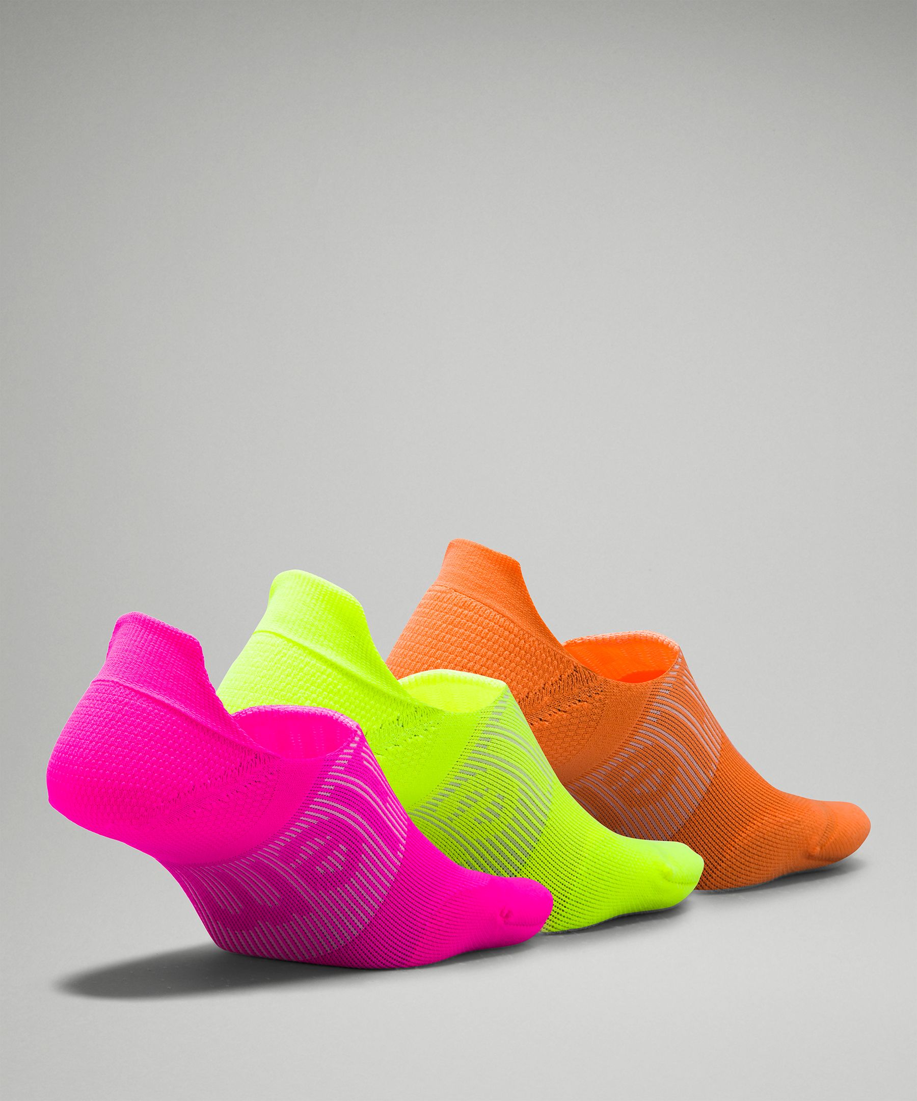 Shop Lululemon Power Stride No-show Socks With Active Grip Multi-colour 3 Pack