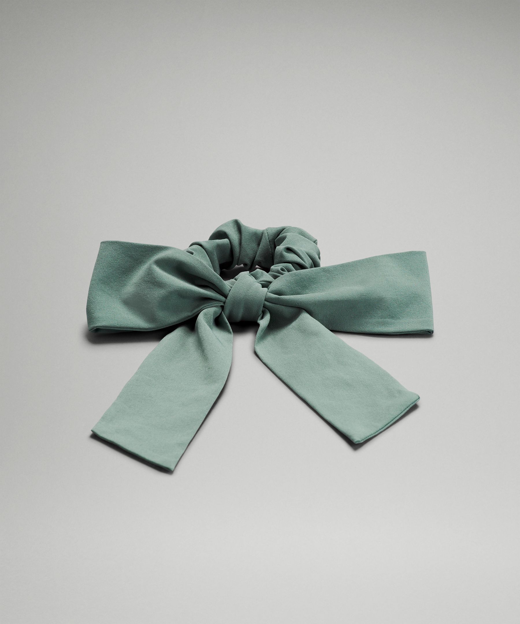 Lululemon Uplifting Scrunchie *big Bow In Green