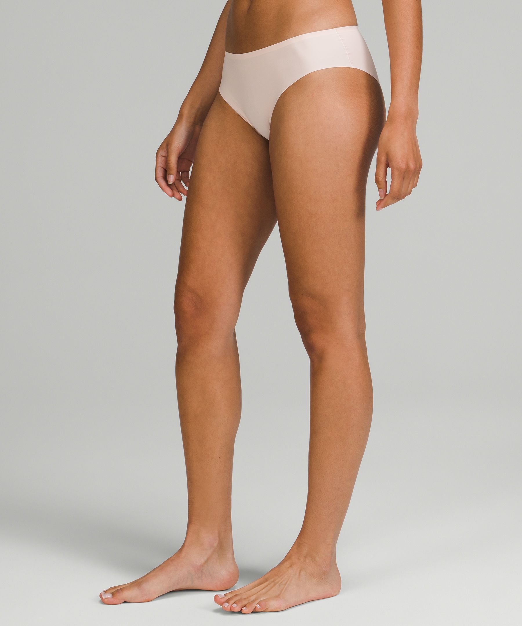 Lululemon Invisiwear Mid-rise Cheeky Bikini Underwear In Butter Pink