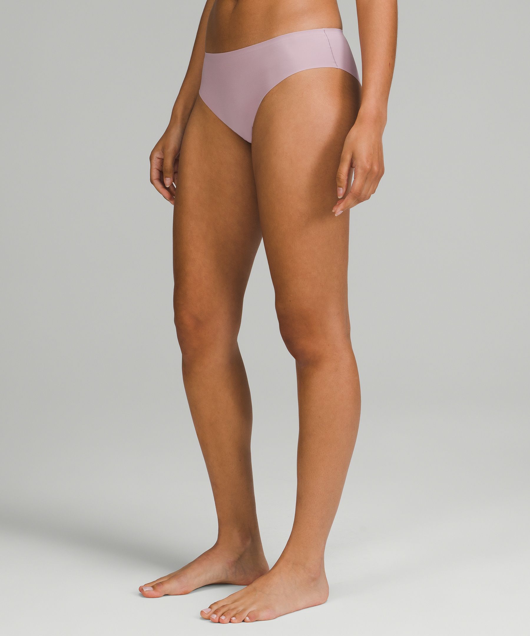 Lululemon Invisiwear Mid-rise Cheeky Bikini Underwear In Dusty Rose