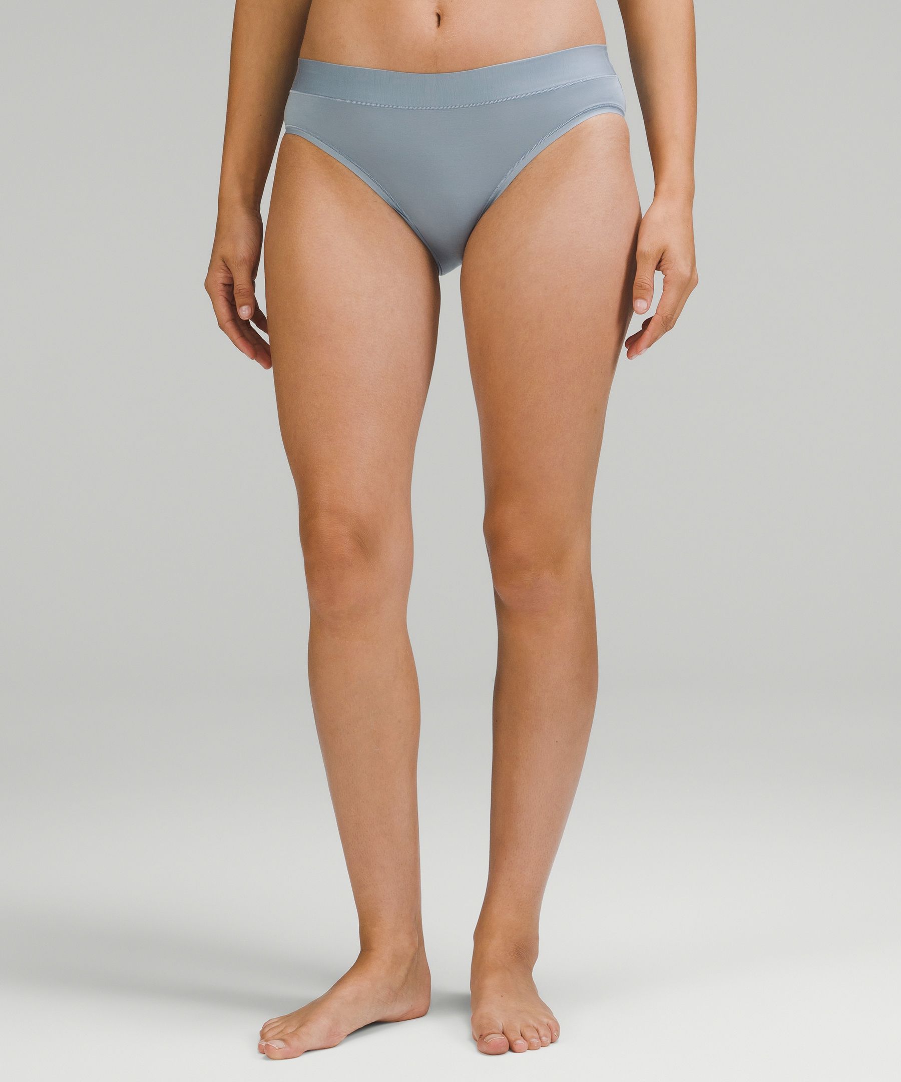 Lululemon Underease Mid-rise Cheeky Bikini Underwear In Chambray