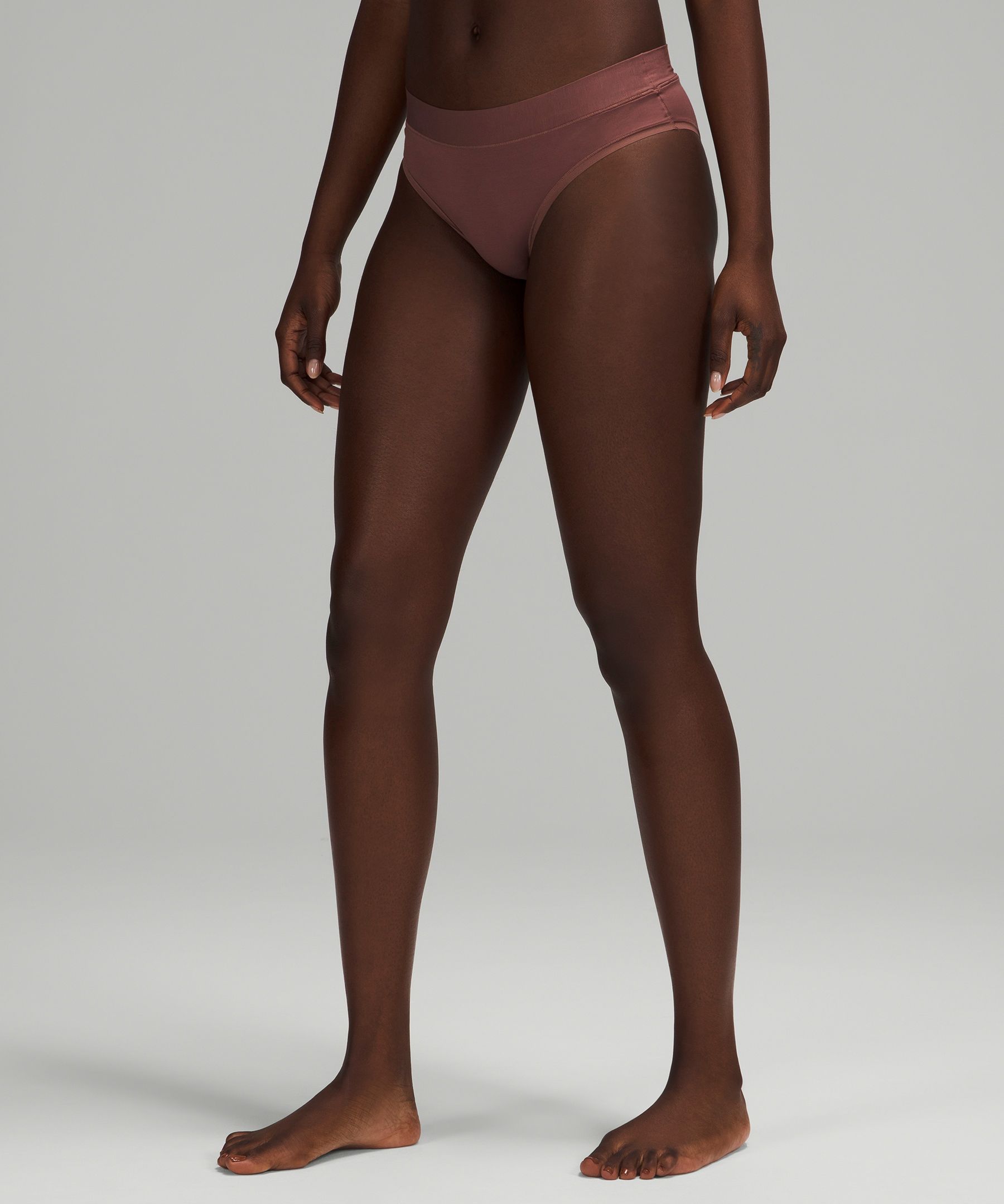 Lululemon Underease Mid-rise Cheeky Bikini Underwear In Smoky Topaz