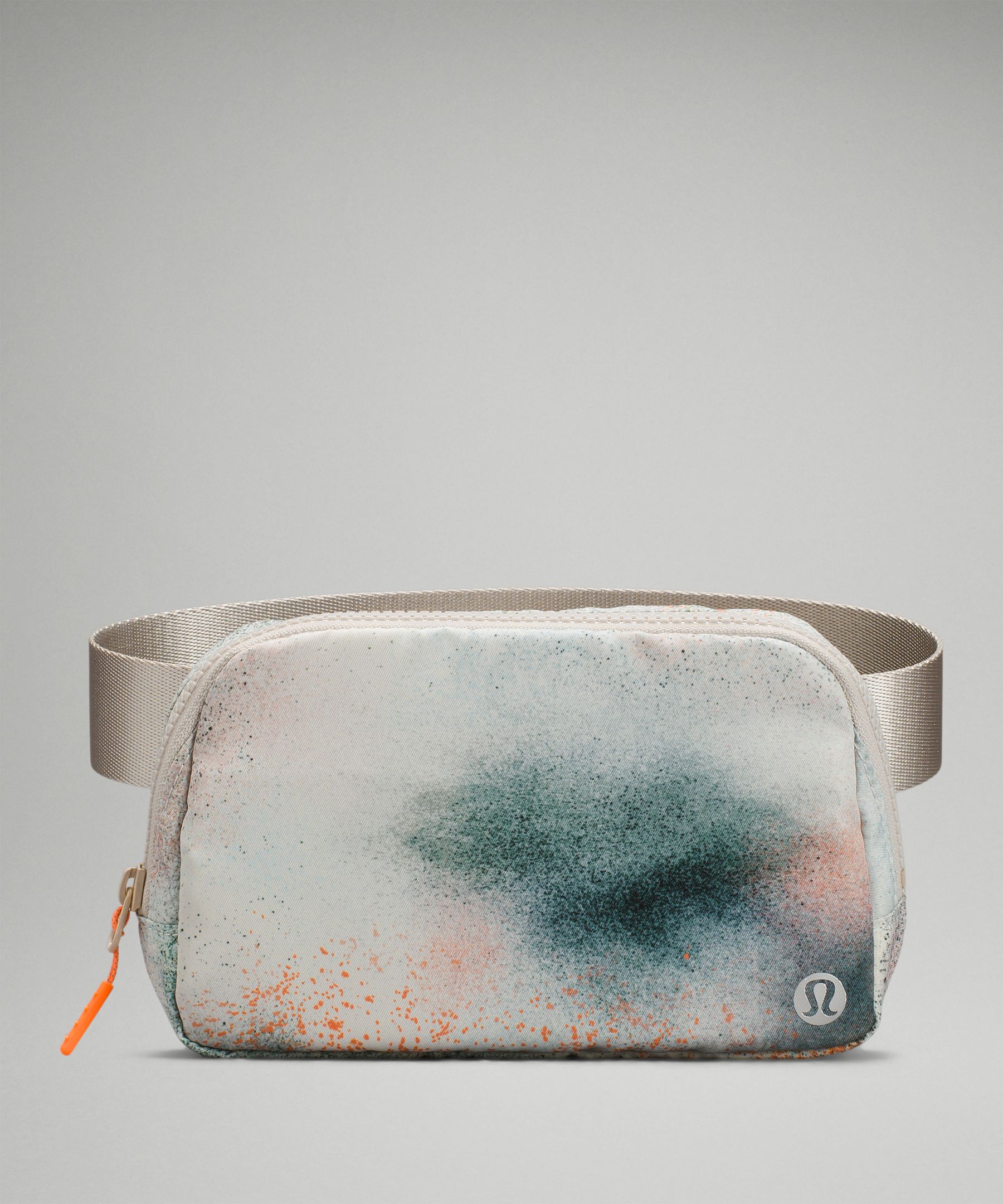 Lululemon Everywhere Belt Bag In Spray Camo Mini Silver Blue /dove Grey/highlight Orange