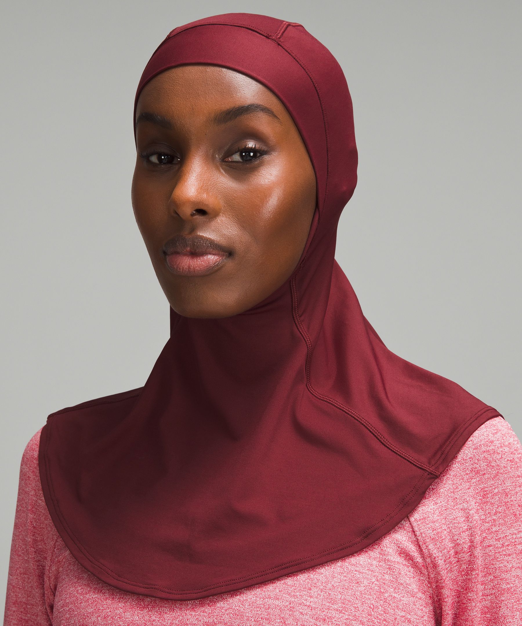 Women's Lightweight Performance Hijab - Red,Burgundy