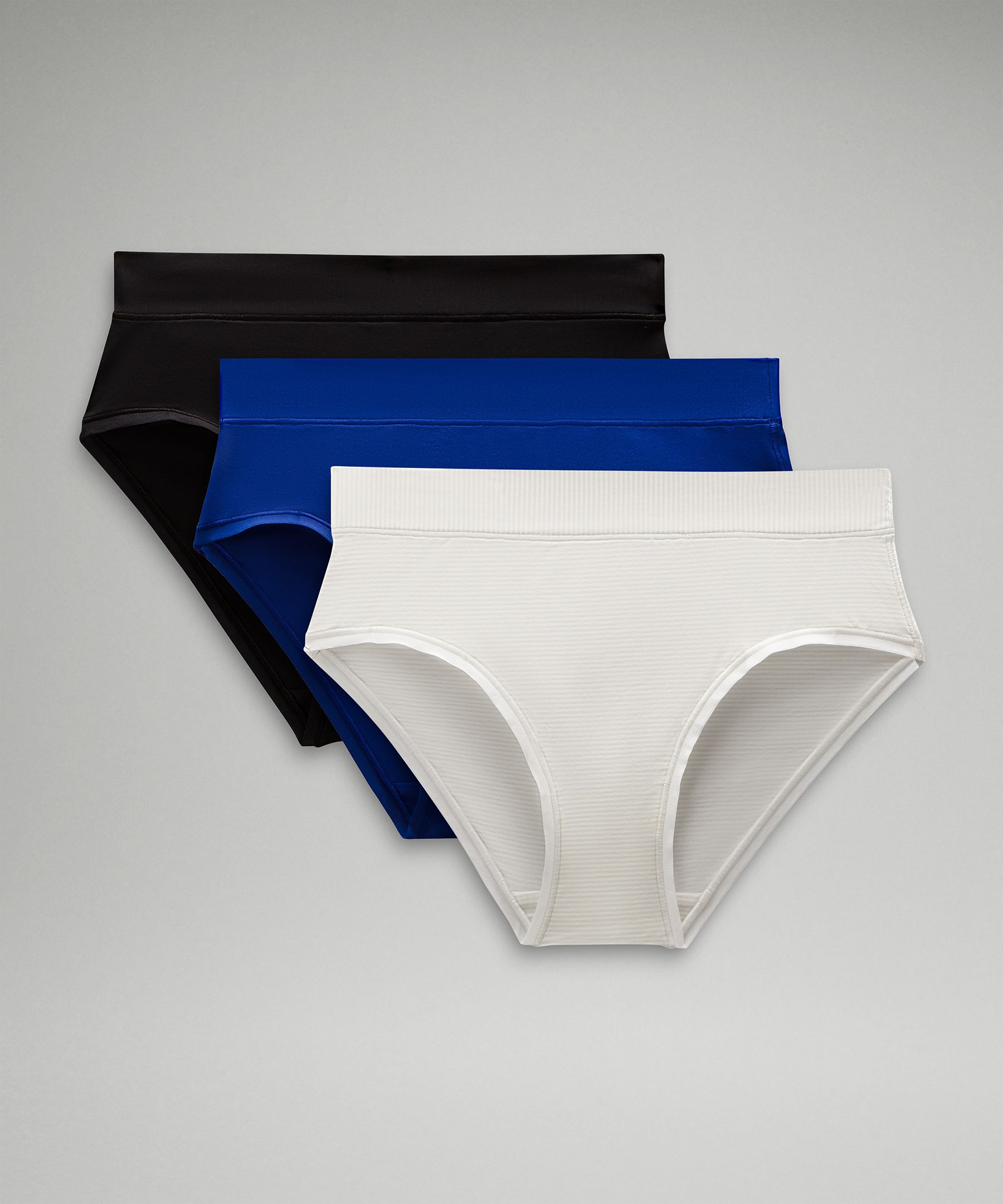Lululemon athletica UnderEase Ribbed High-Waist Thong Underwear *3 Pack, Women's Underwear