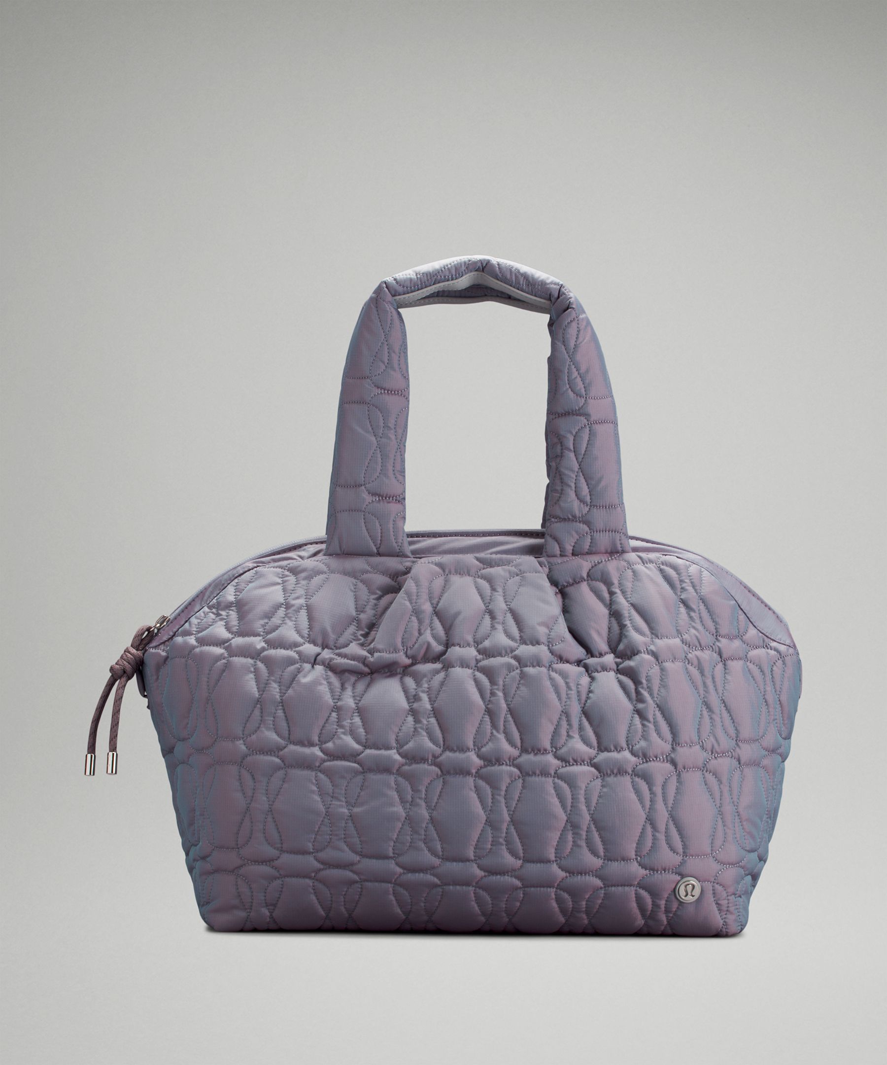 Lululemon Quilted Embrace Tote Bag 20l In Pink Taupe/icing Blue/rhino Grey