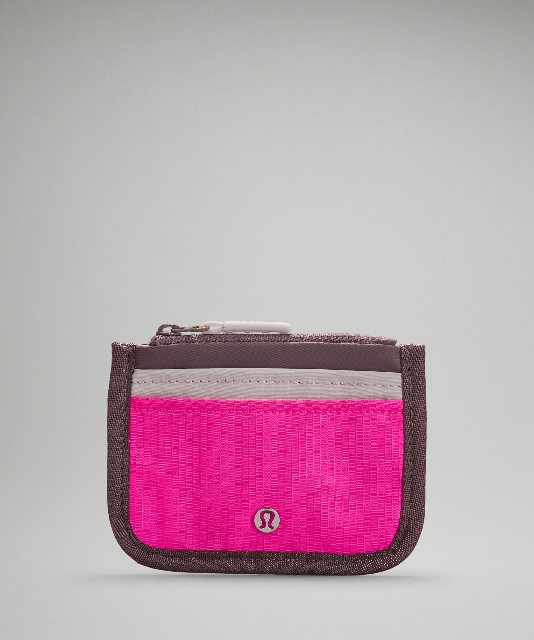 Lululemon True Identity Card Case In Pow Pink Light/lunar Rock/chrome