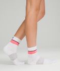 Daily Stride Mid-Crew Socken für Frauen *3er-Pack Stripe lululemon *Wordmark