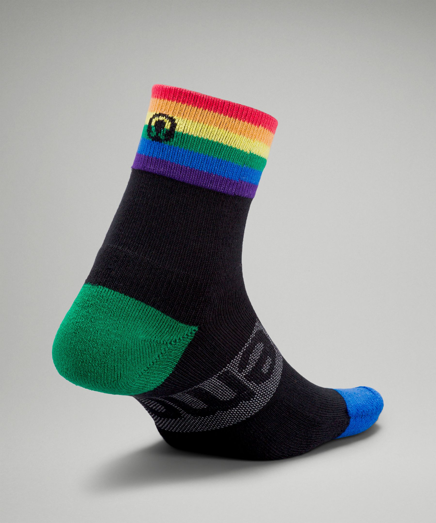 Women's Daily Stride Mid-Crew Socks Rainbow *Wordmark